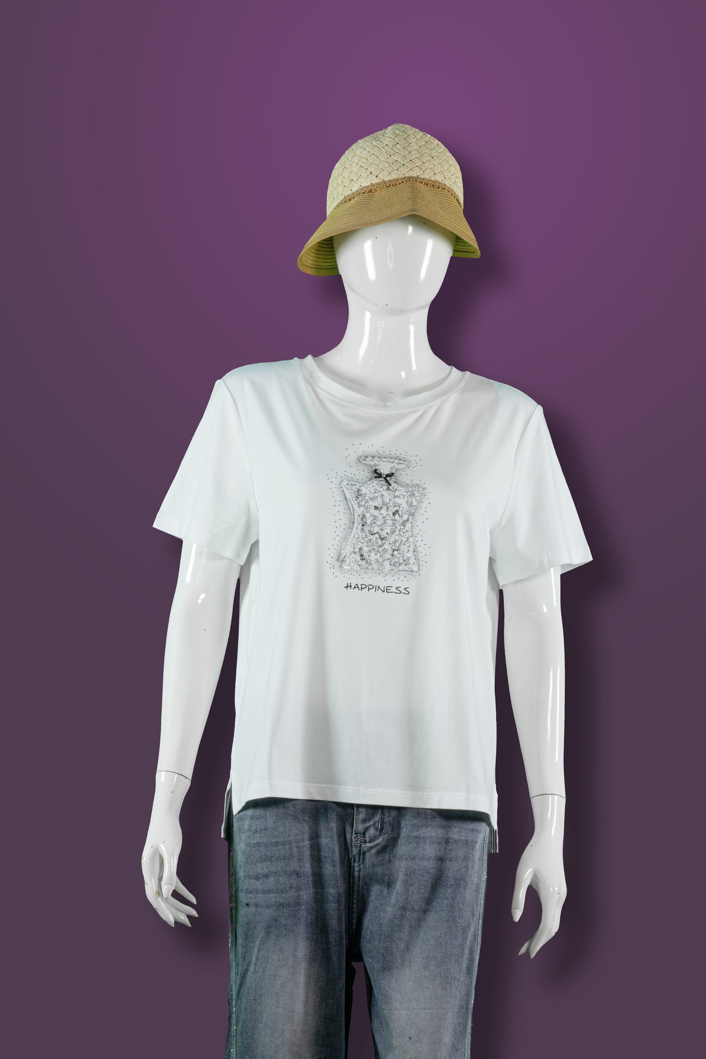 T-Shirt Tencel Motif Botol Parfum