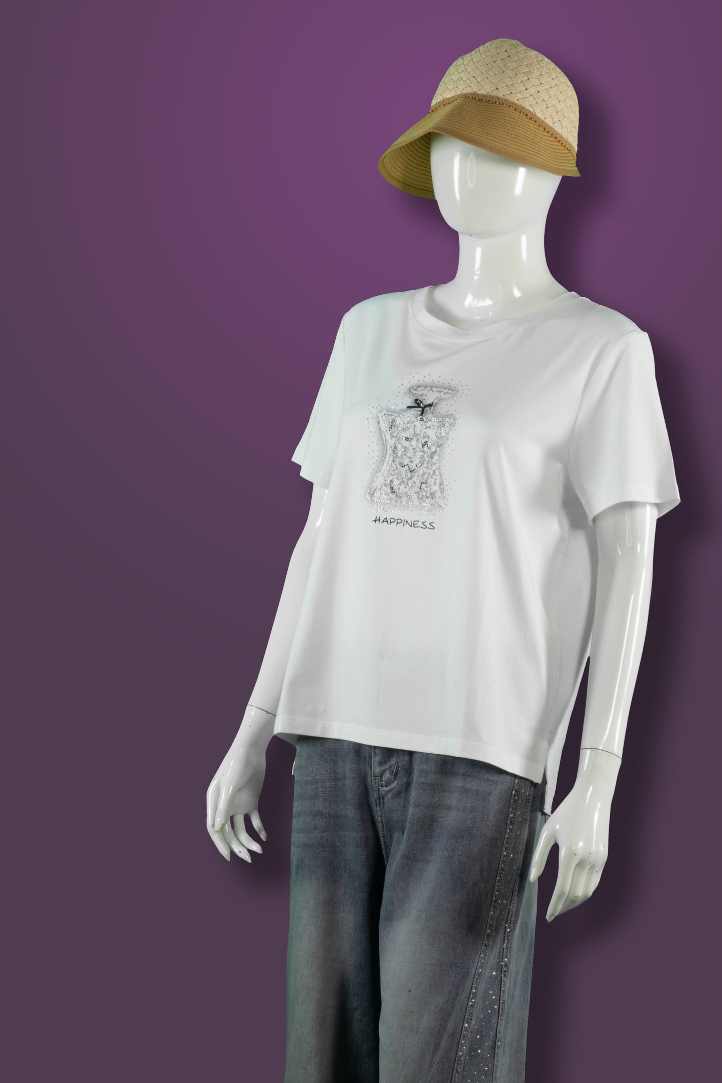 T-Shirt Tencel Motif Botol Parfum