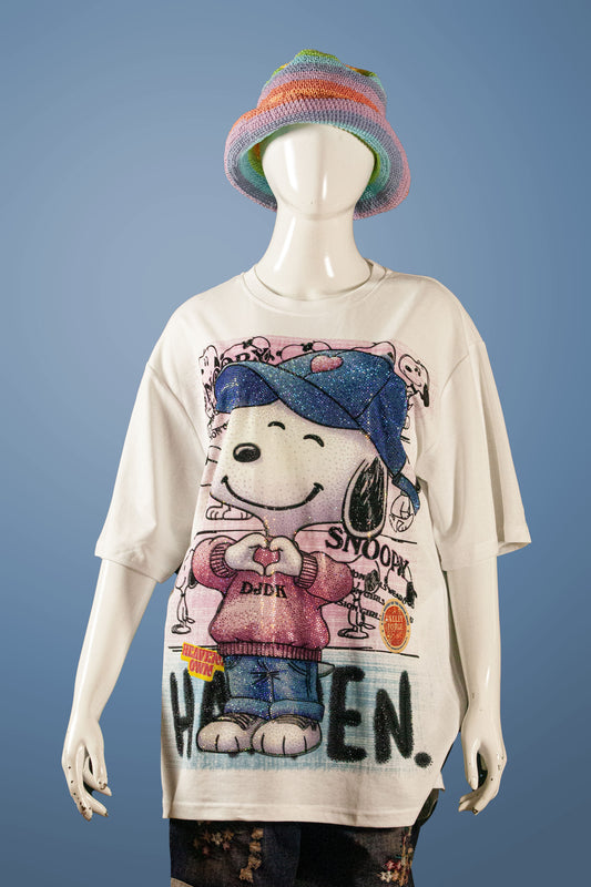 T-Shirt Premium Motif Snoopy Love