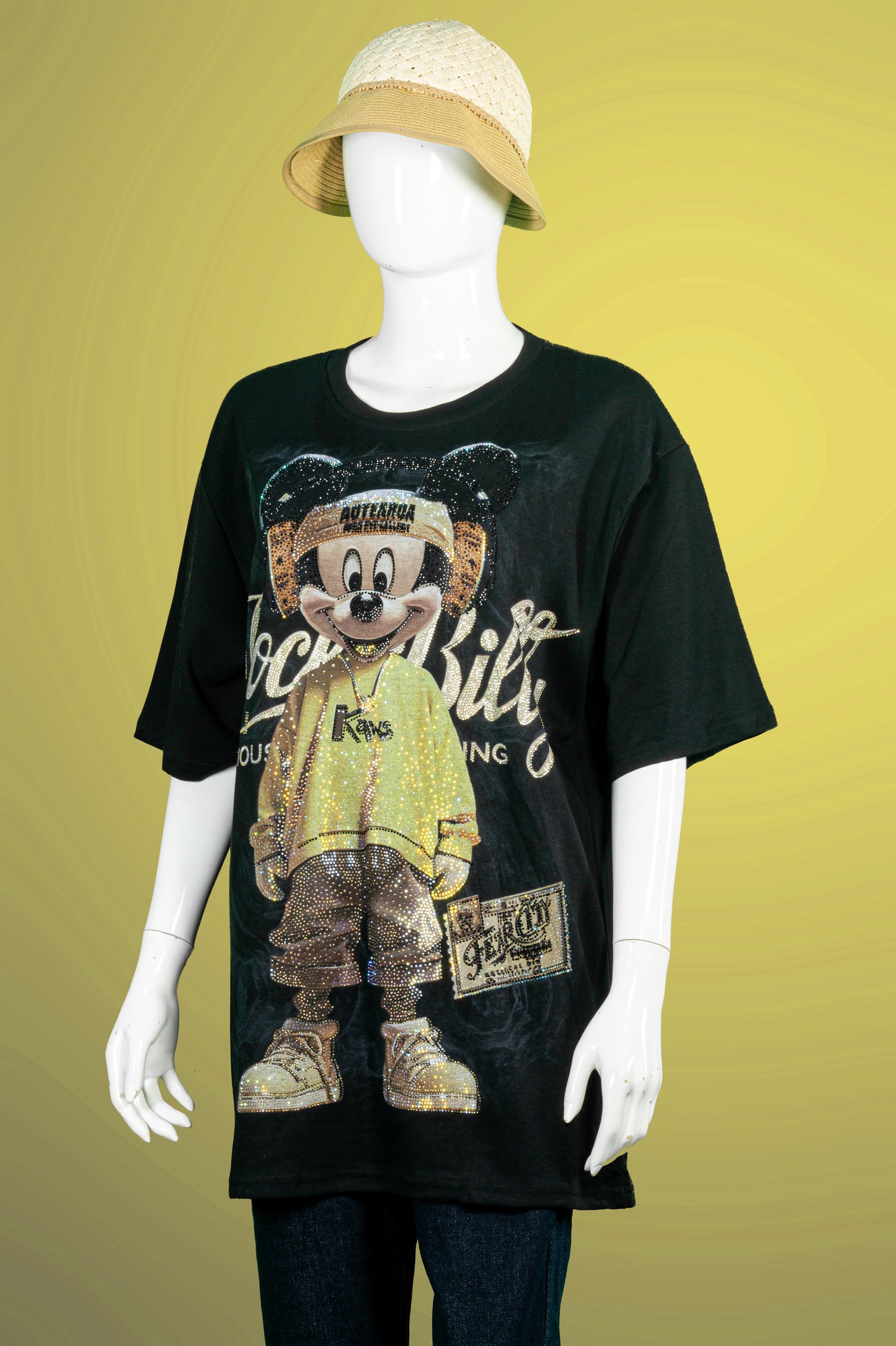 T-Shirt Premium Motif Mickey Rockbilly