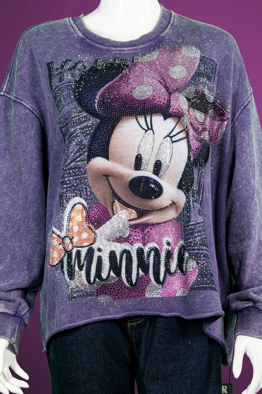 T-Shirt Tangan Panjang Premium Motif Minnie Pita