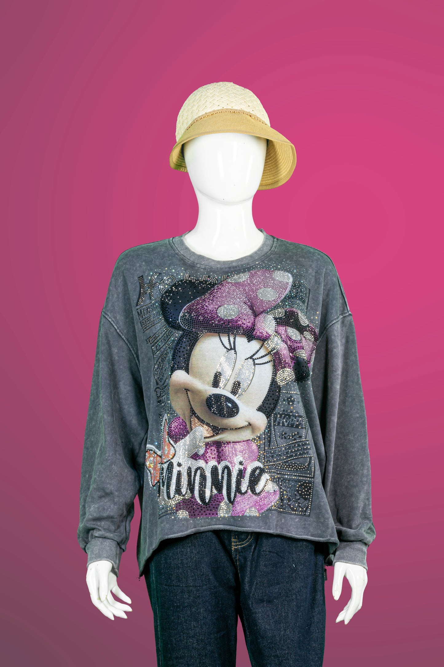 T-Shirt Tangan Panjang Premium Motif Minnie Pita