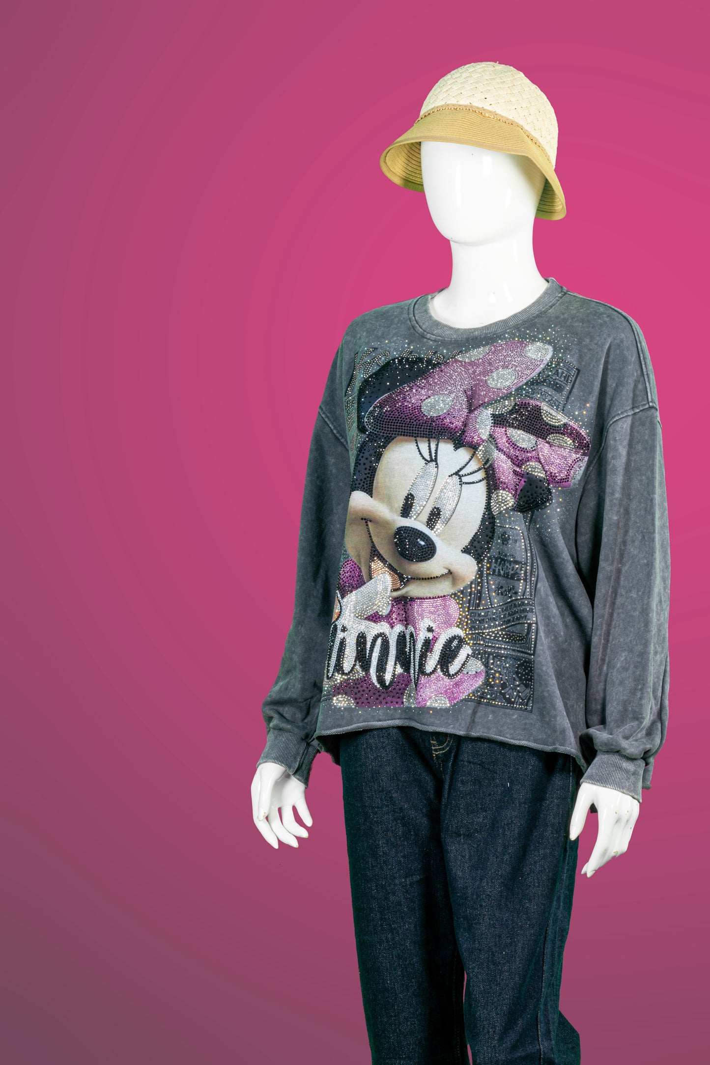 T-Shirt Tangan Panjang Premium Motif Minnie Pita