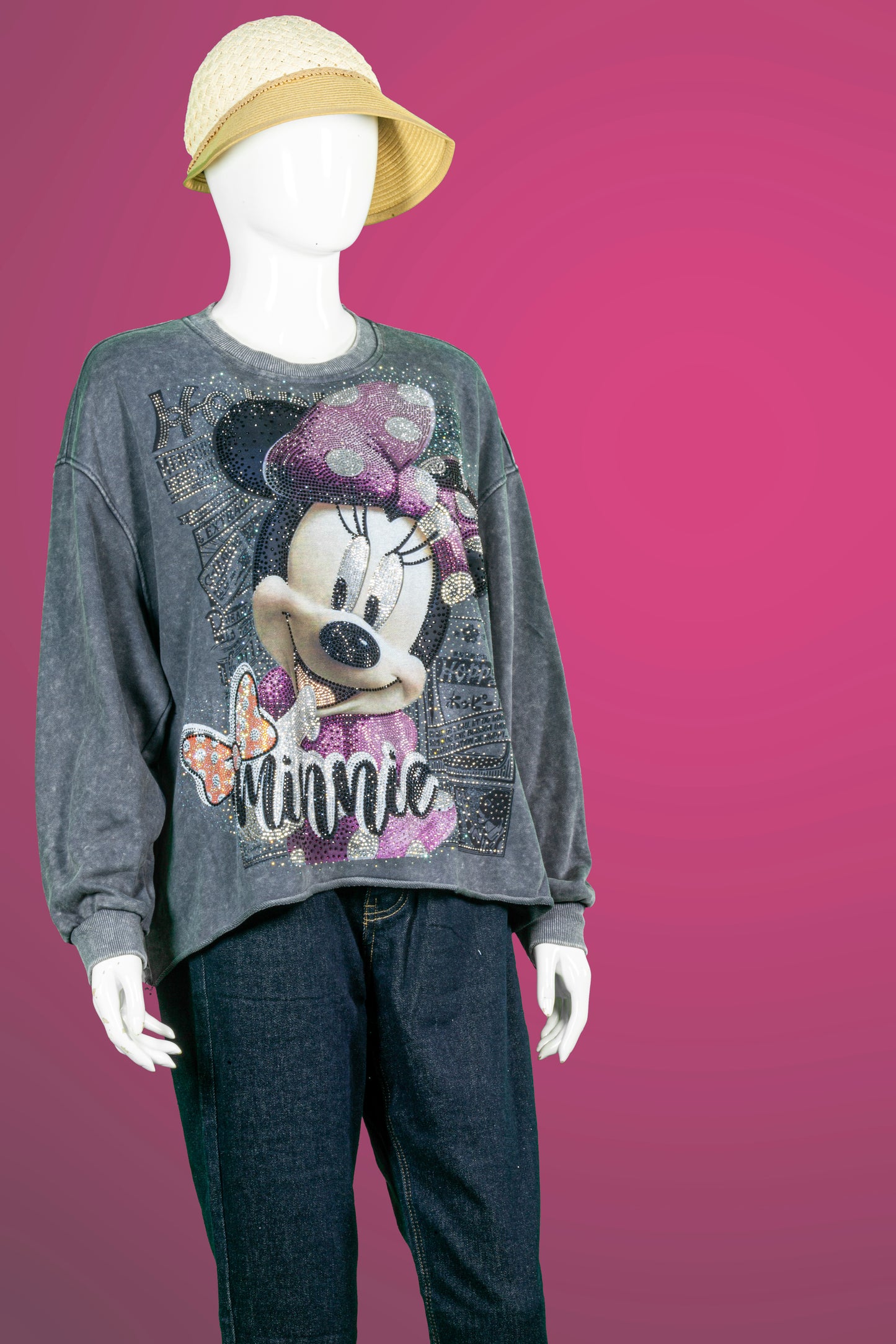 T-Shirt Tangan Panjang Premium Motif Minnie Pita