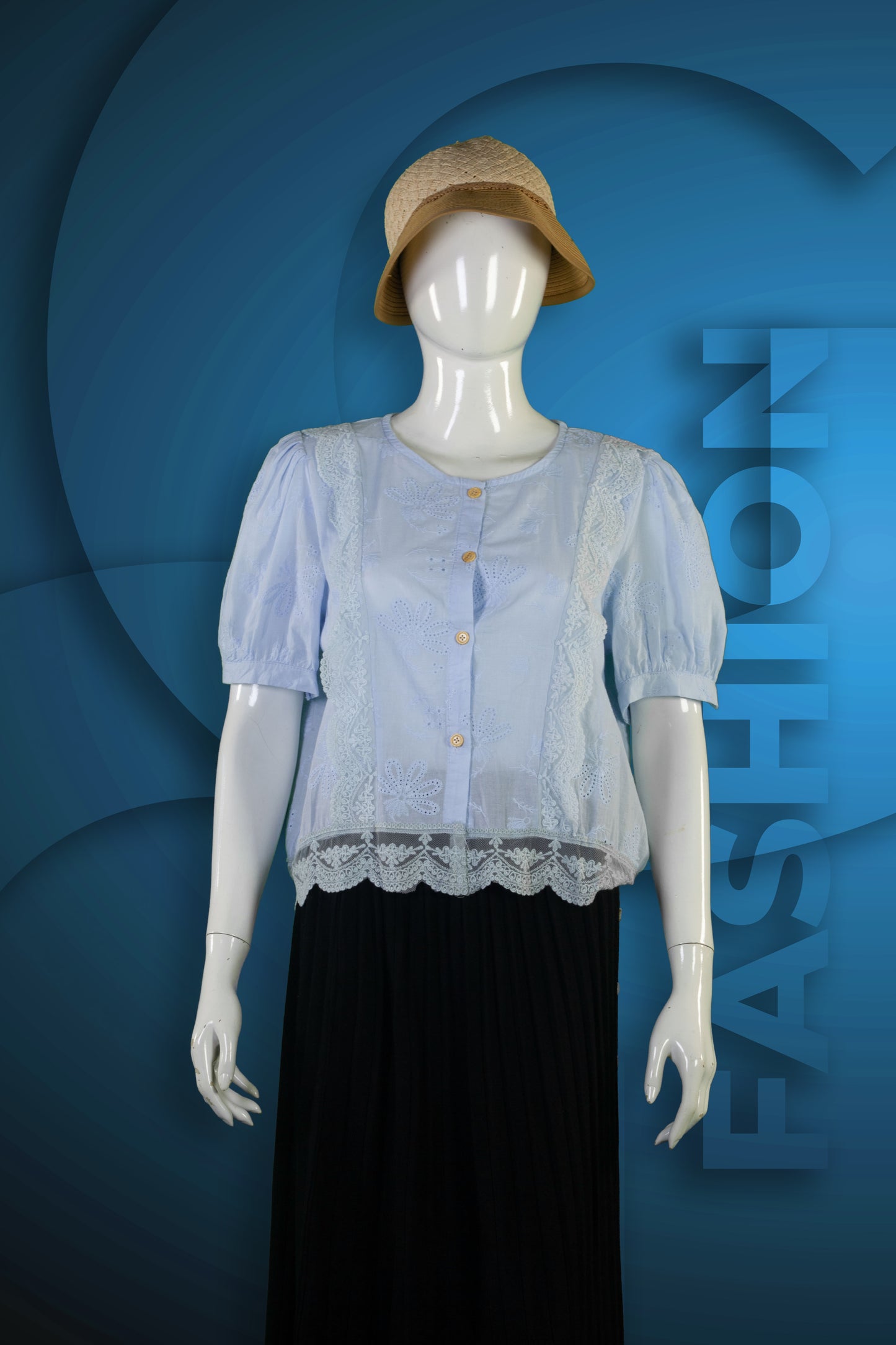 Blouse Motif Bunga Renda Samping