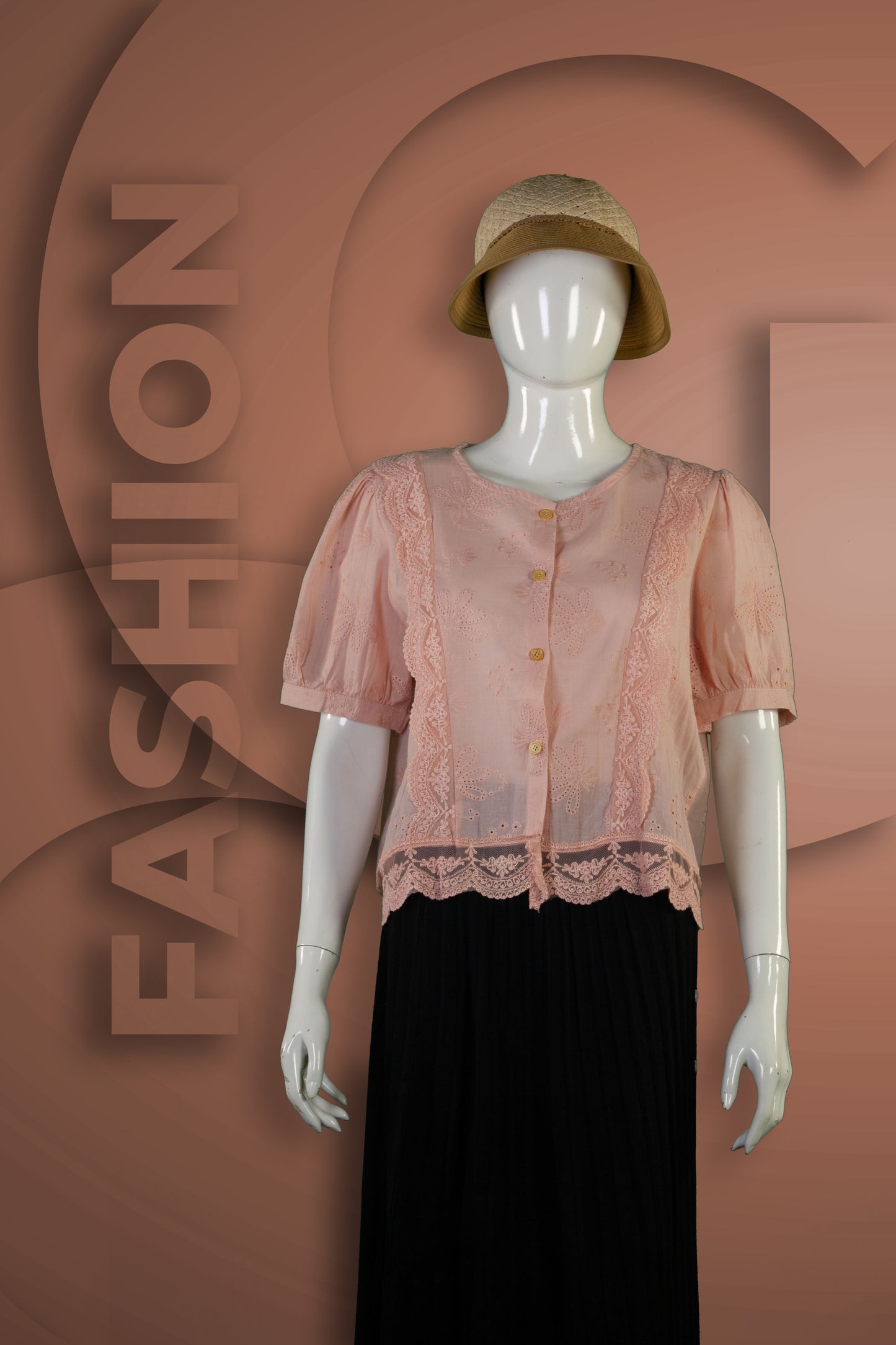 Blouse Motif Bunga Renda Samping