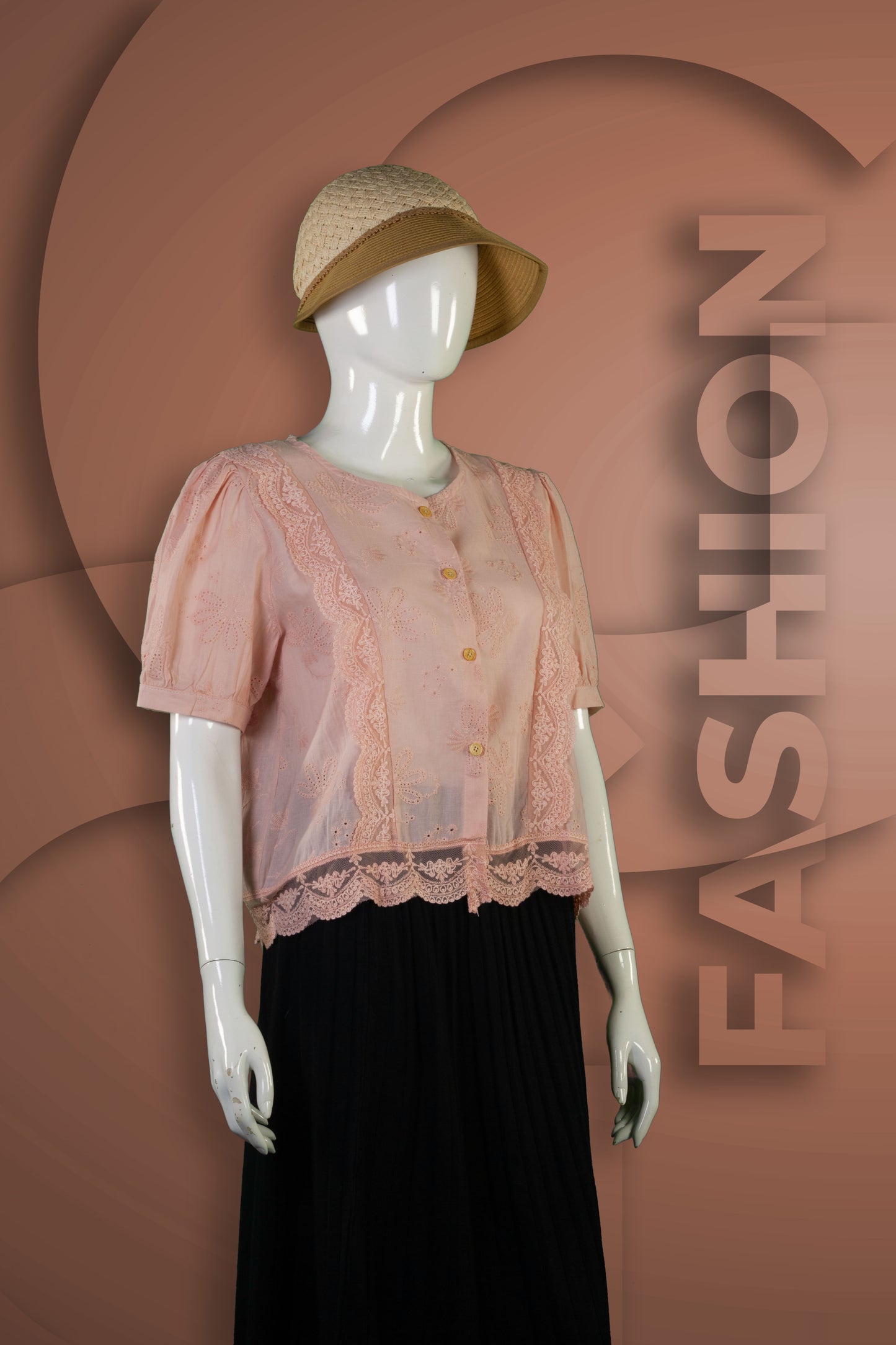 Blouse Motif Bunga Renda Samping