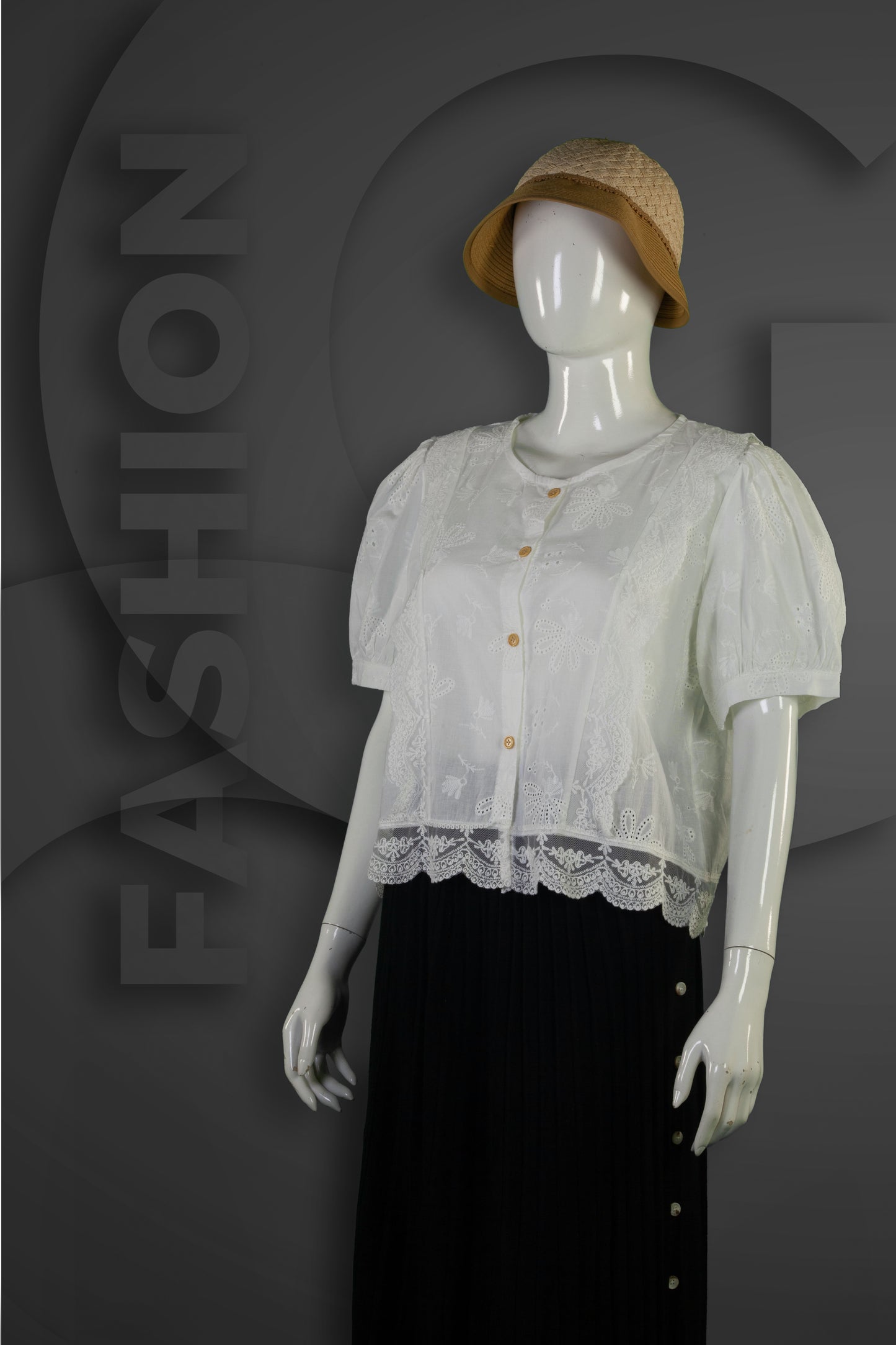 Blouse Motif Bunga Renda Samping