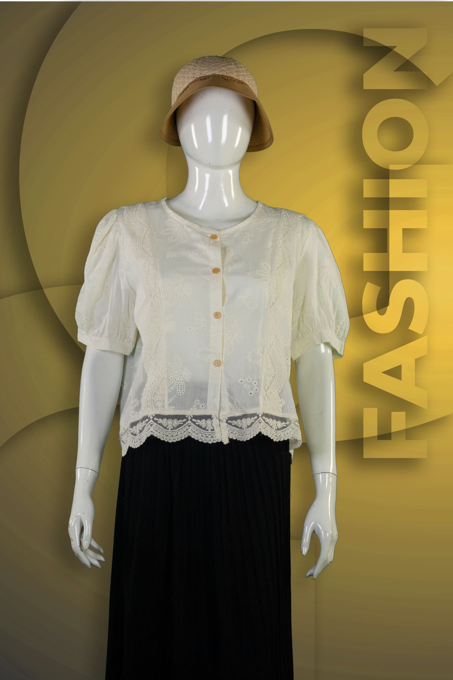 Blouse Motif Bunga Renda Samping