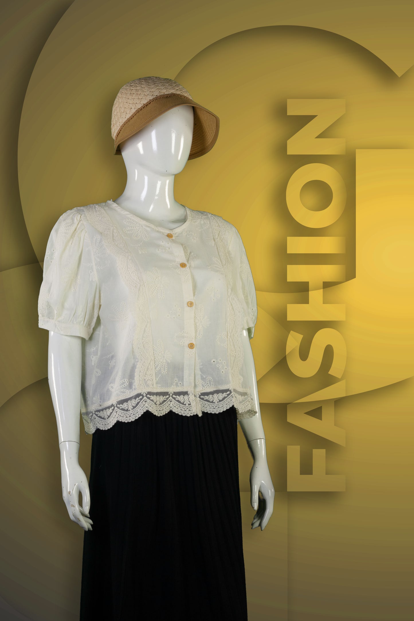 Blouse Motif Bunga Renda Samping