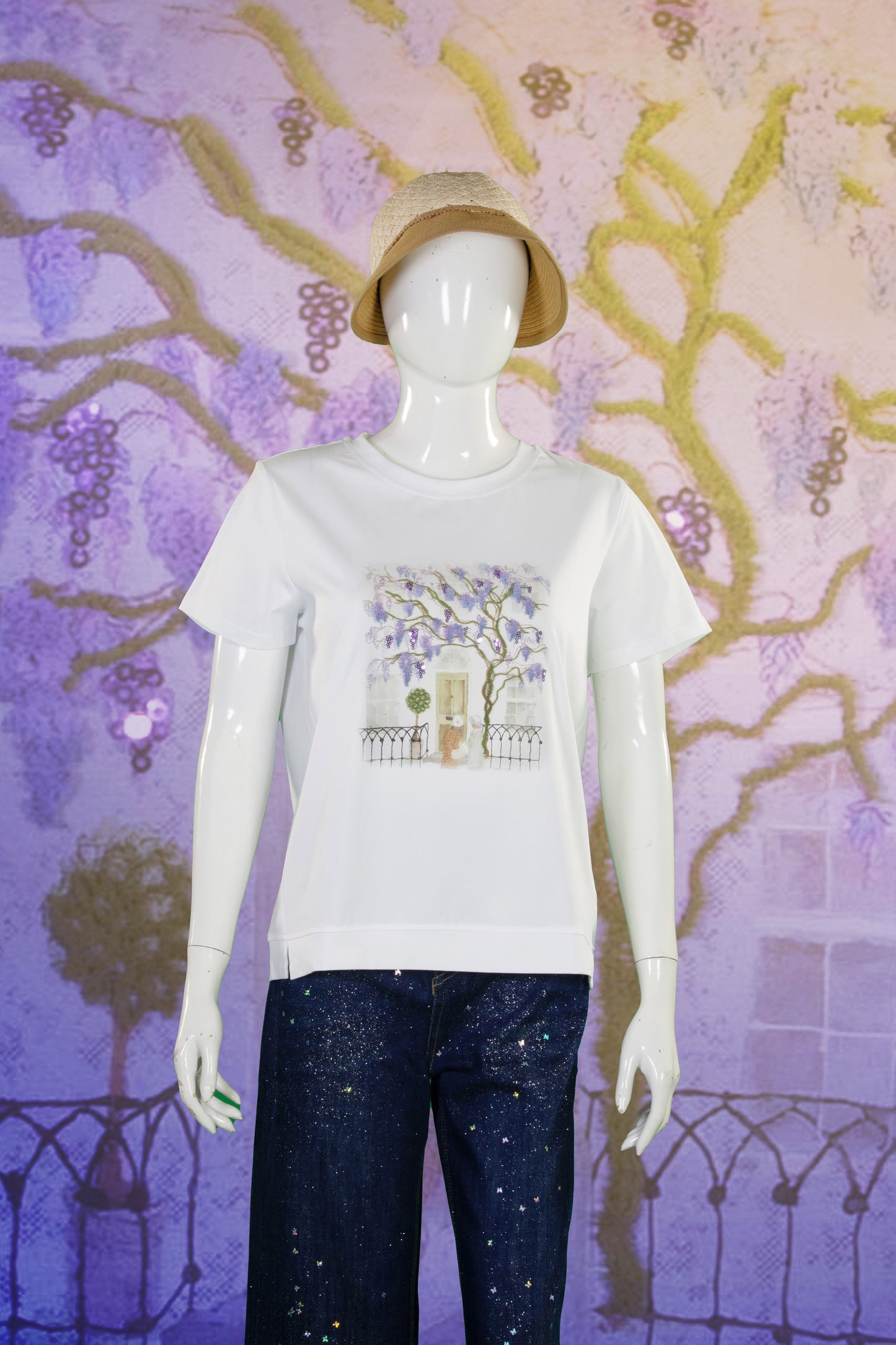 T-Shirt Serat Bambu Rajut (Timbul) Motif Pohon
