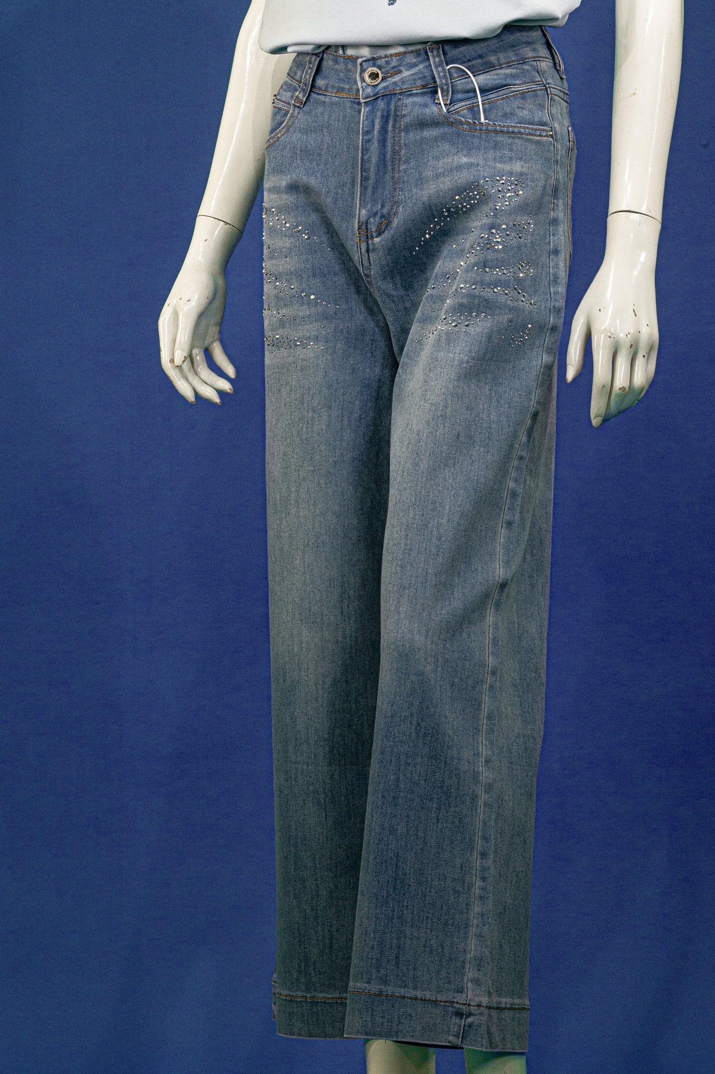 Celana Panjang Soft Jeans Motif Bloom Blink