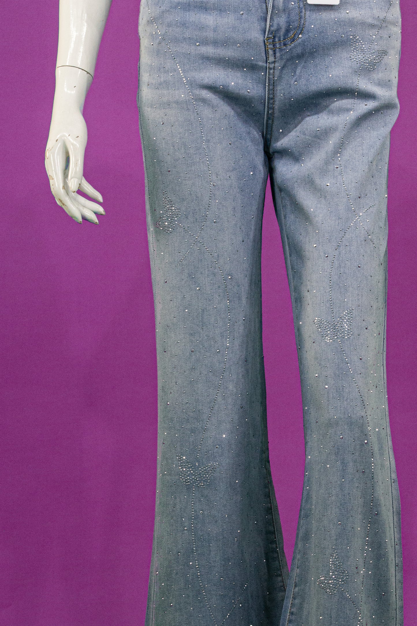 Celana Panjang Soft Jeans Motif Butterfly Path