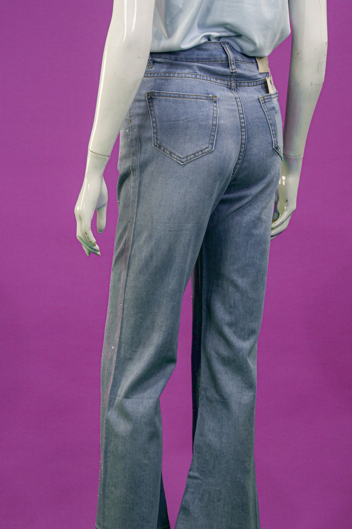 Celana Panjang Soft Jeans Motif Butterfly Path