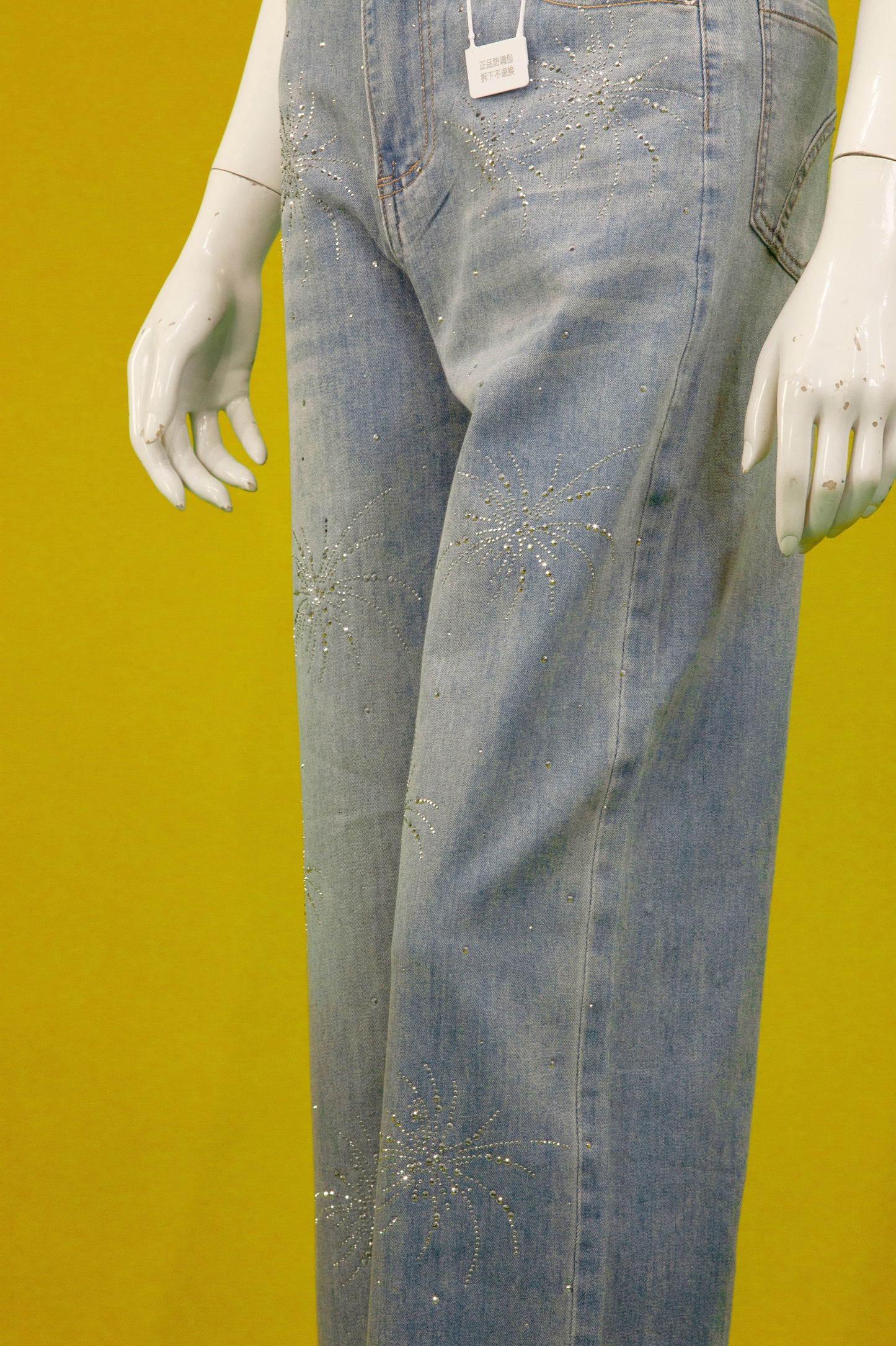 Celana Panjang Soft Jeans Motif Kembang Api