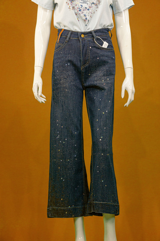 Celana Panjang Soft Jeans Motif Mini Butterfly