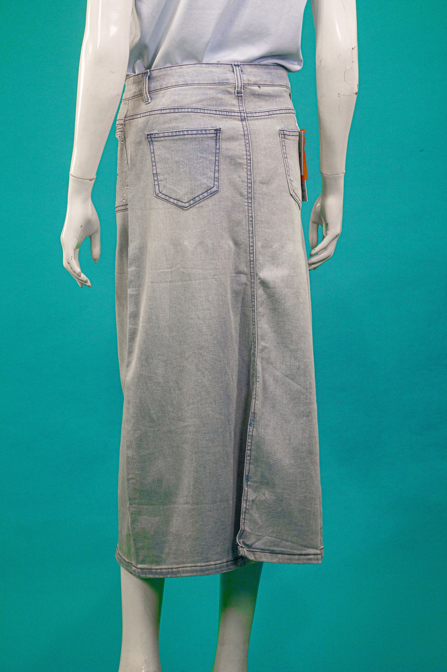 Rok Soft Jeans Motif Blink Kantong
