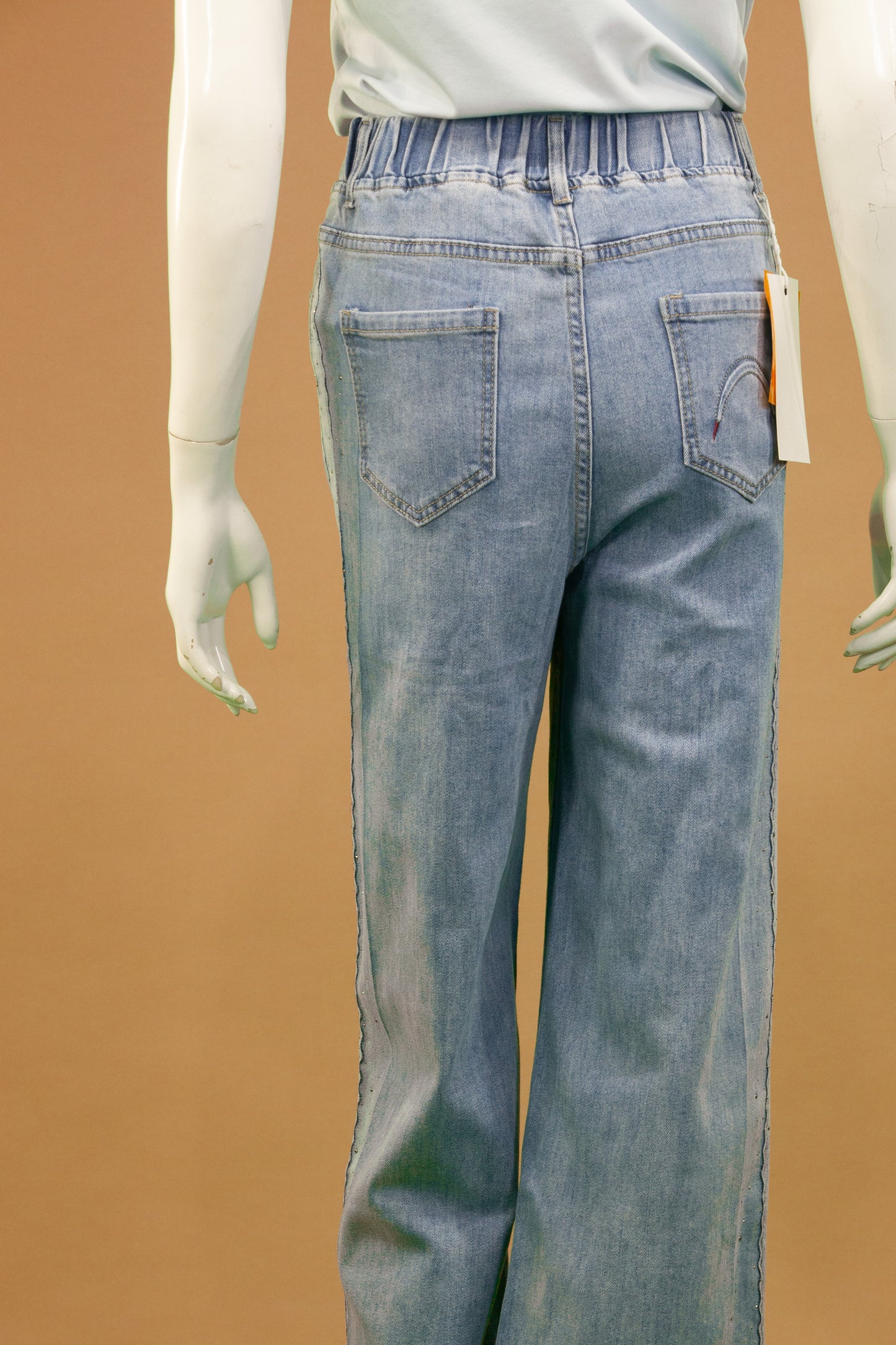 Celana Panjang Soft Jeans Motif Blink Samping