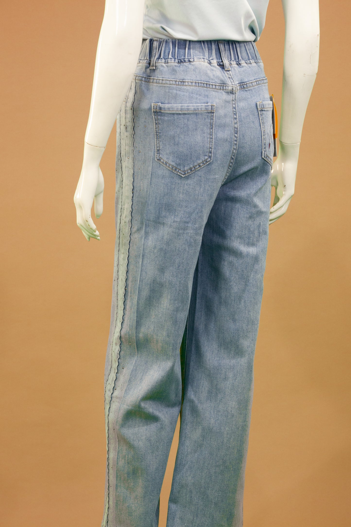 Celana Panjang Soft Jeans Motif Blink Samping