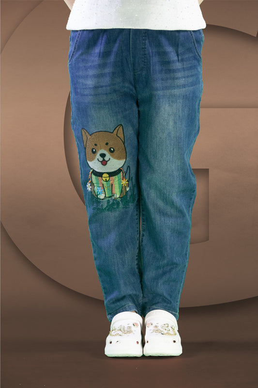 Celana Panjang Soft Jeans Motif Musang