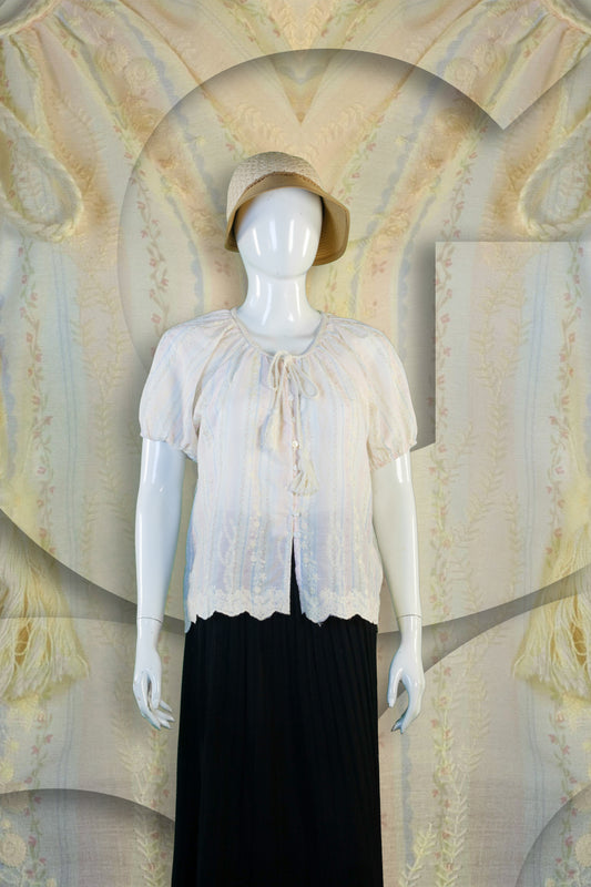 Blouse Model Knot Motif Bunga Bulat