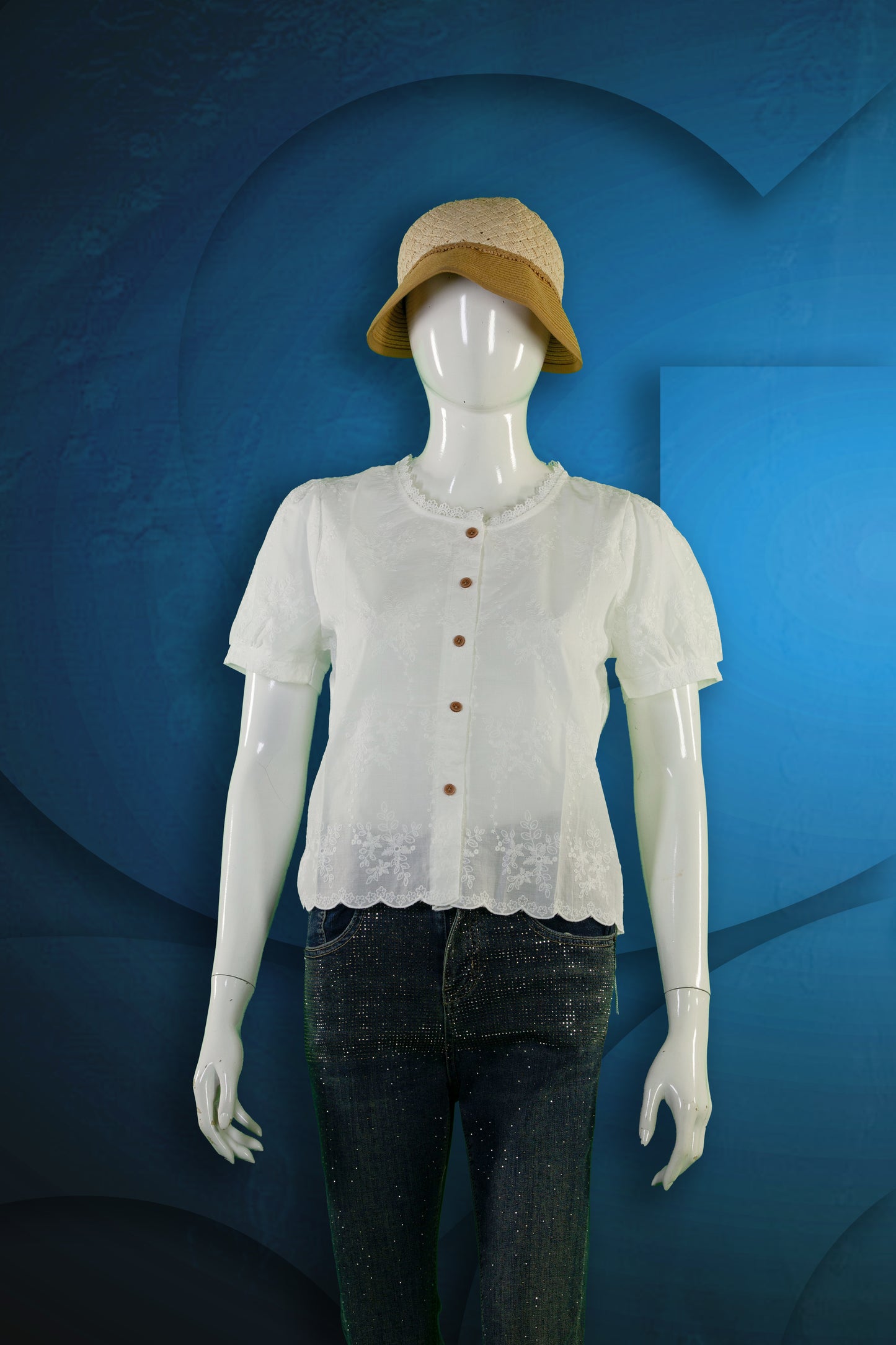 Blouse Renda Motif Bunga