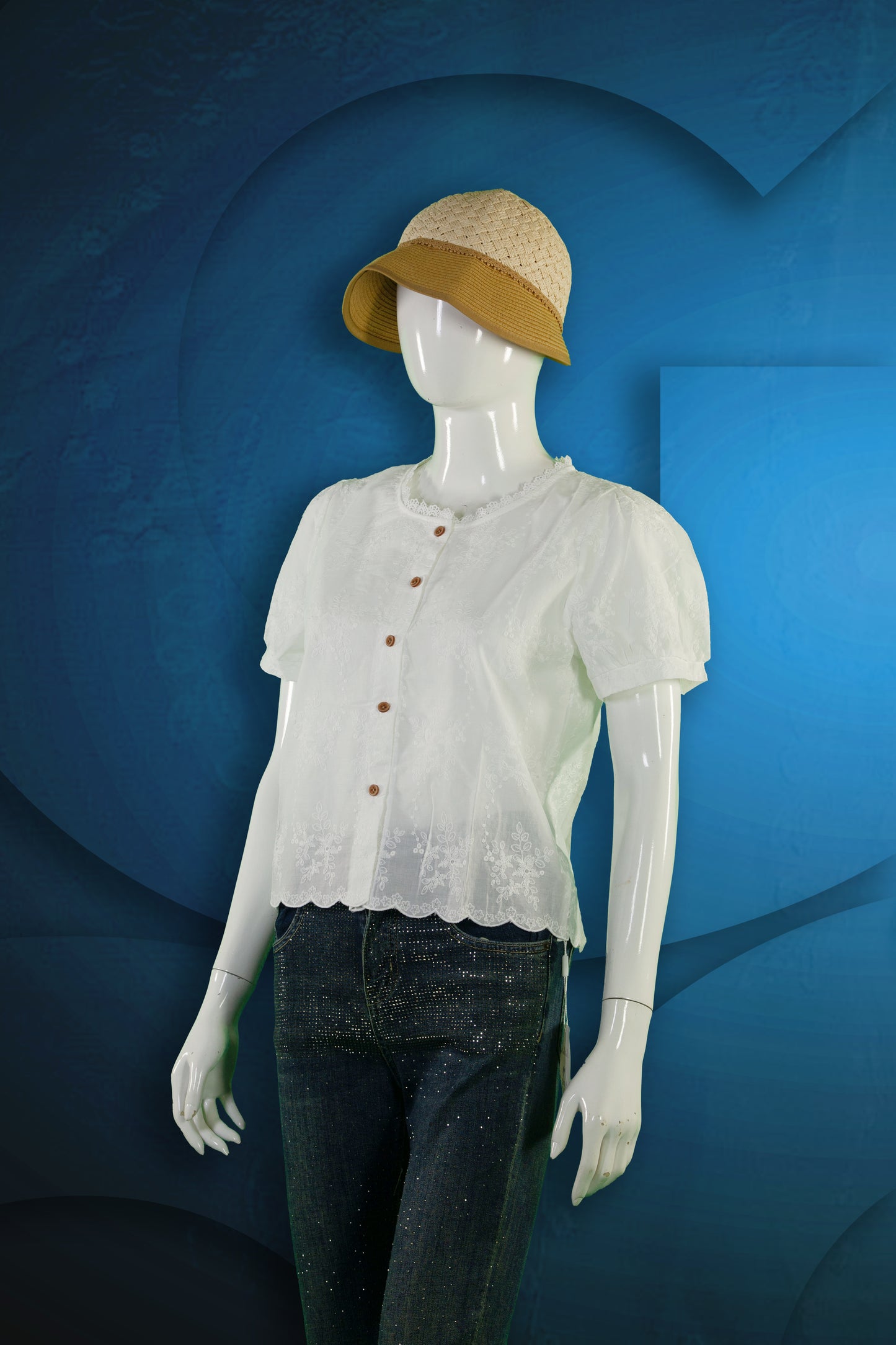 Blouse Renda Motif Bunga