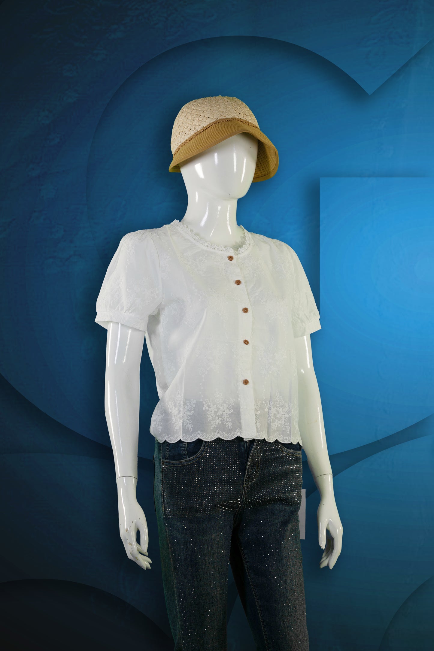 Blouse Renda Motif Bunga