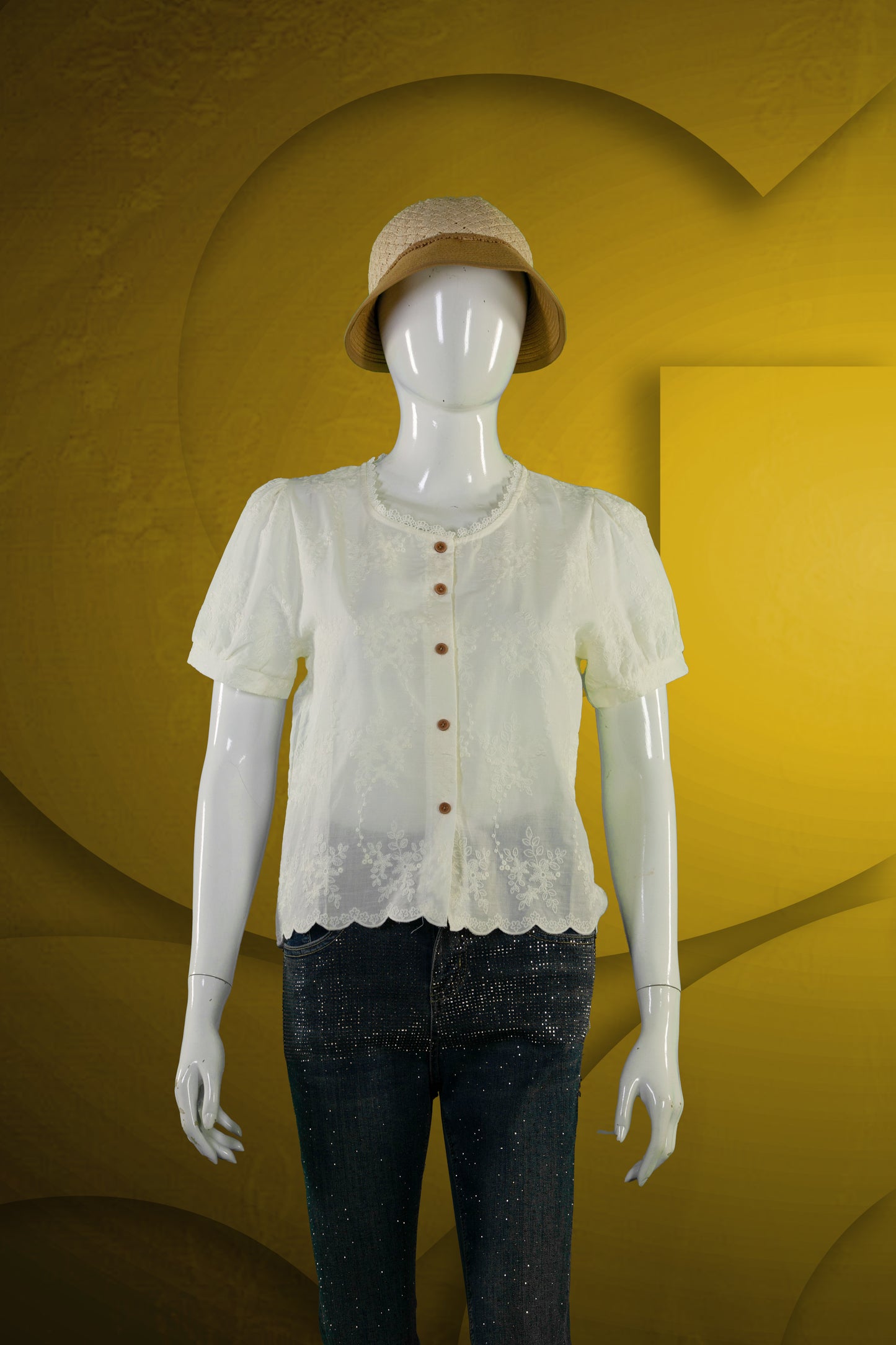 Blouse Renda Motif Bunga