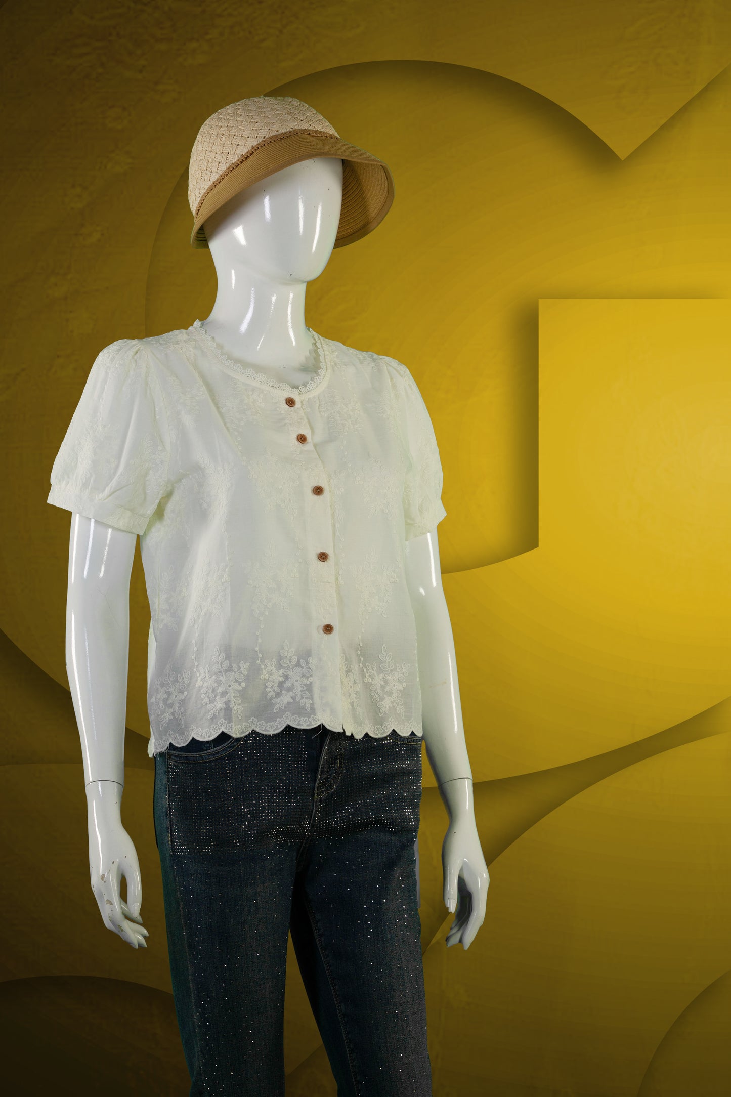 Blouse Renda Motif Bunga