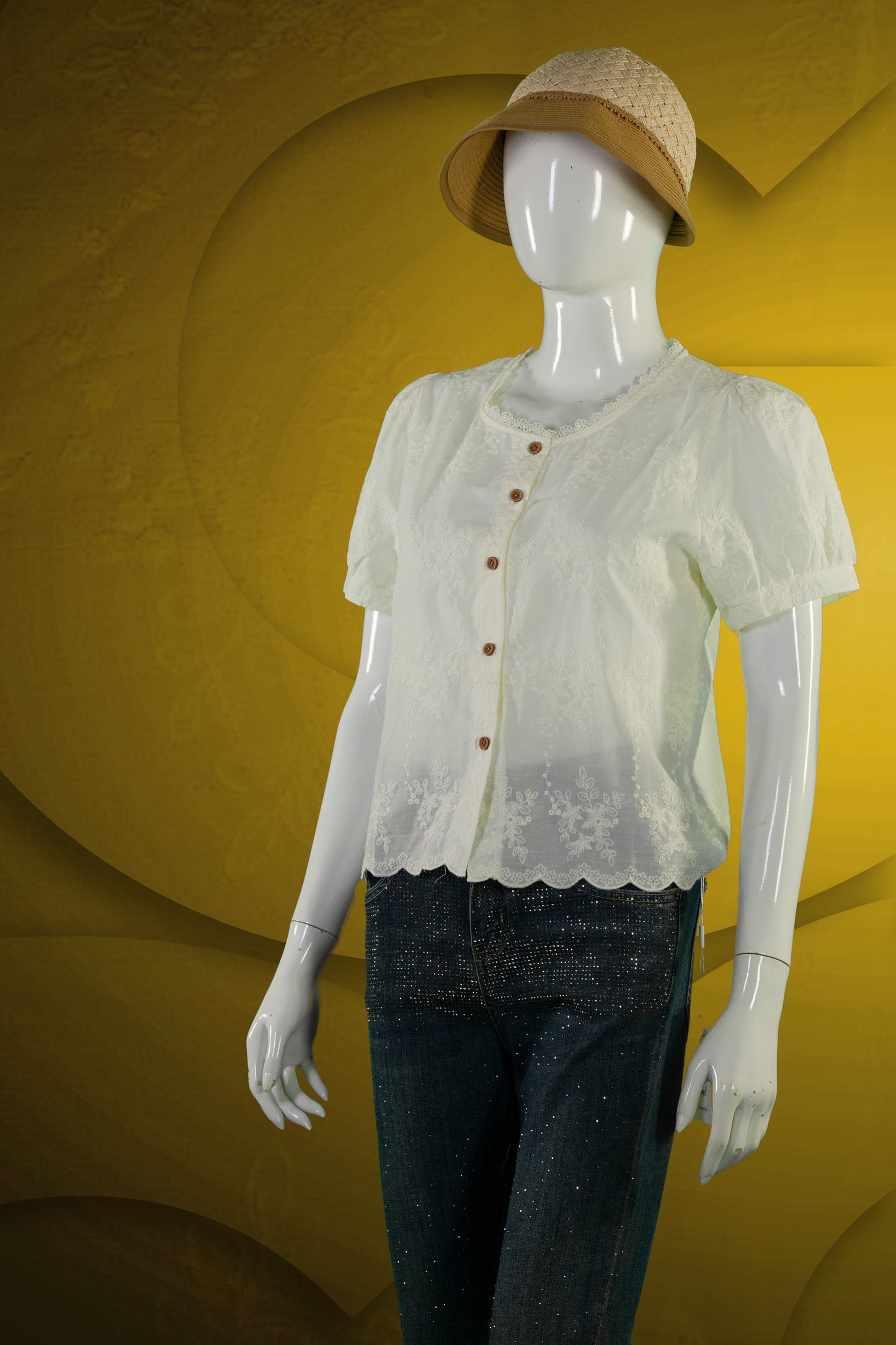 Blouse Renda Motif Bunga