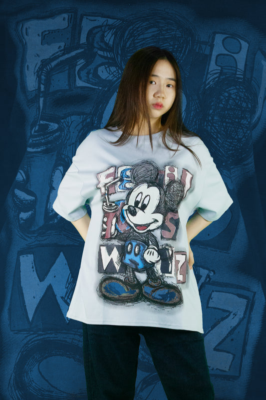 T-Shirt Motif Mickey Scrible