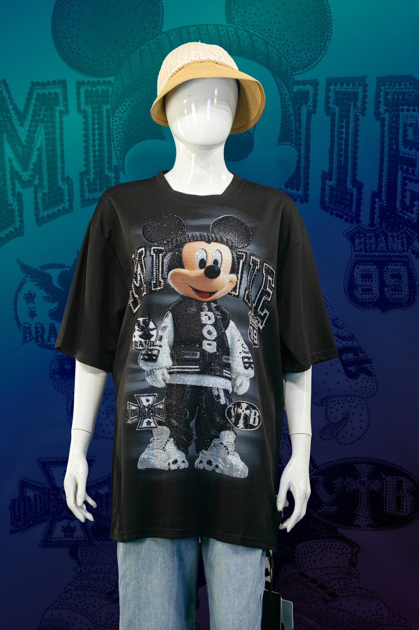 T-Shirt Premium Motif Mickey in The Hood