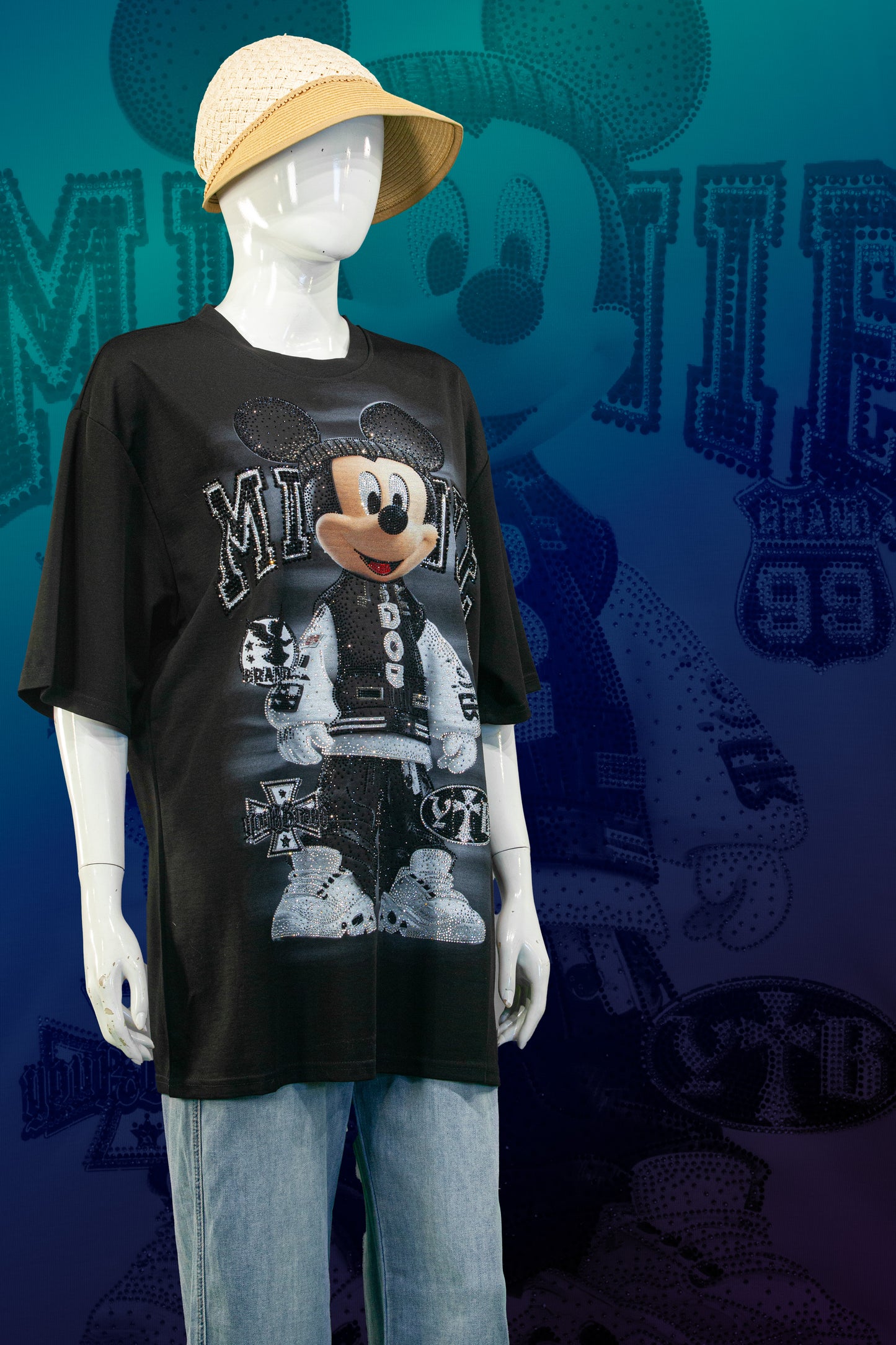 T-Shirt Premium Motif Mickey in The Hood