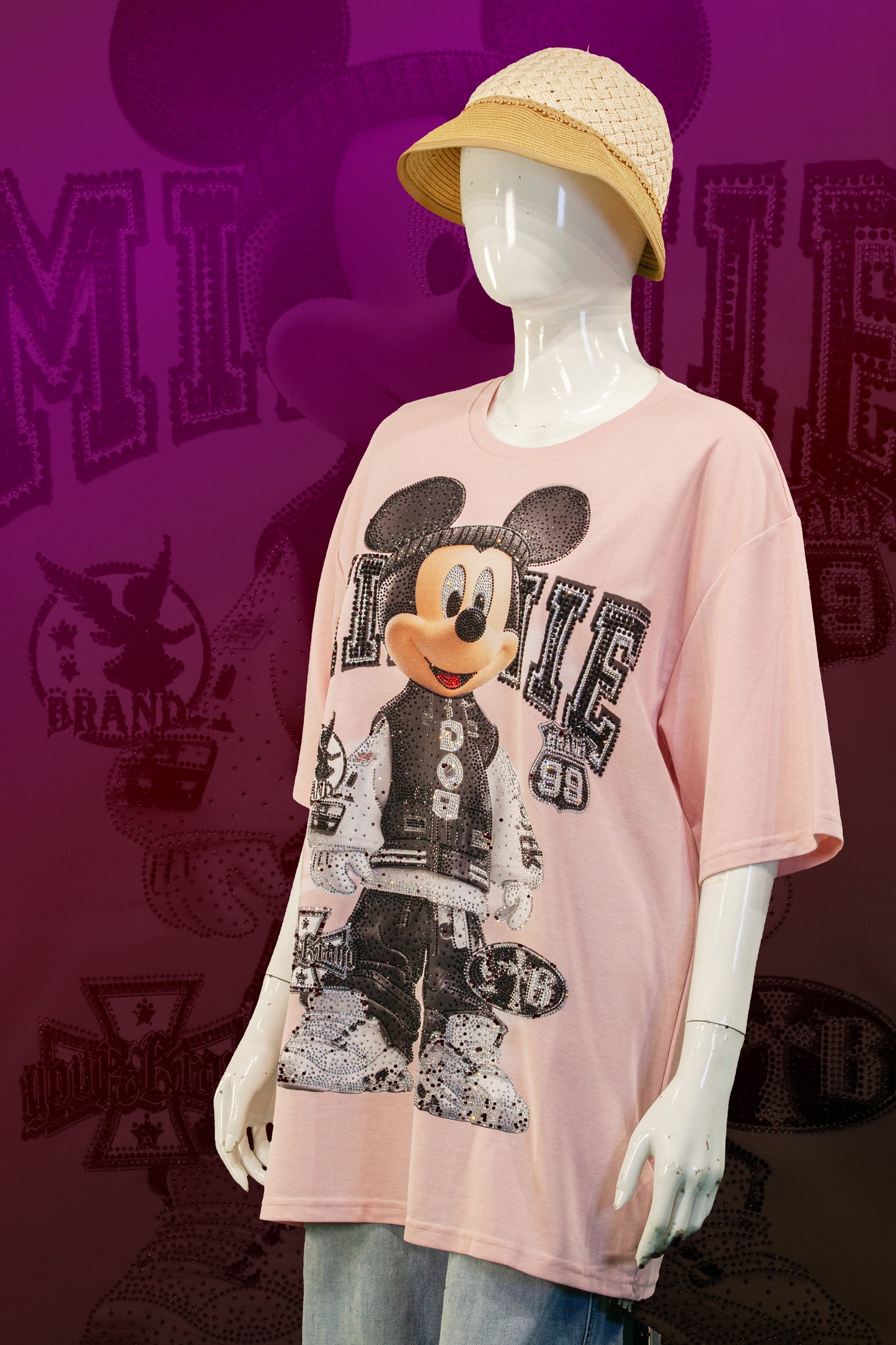 T-Shirt Premium Motif Mickey in The Hood