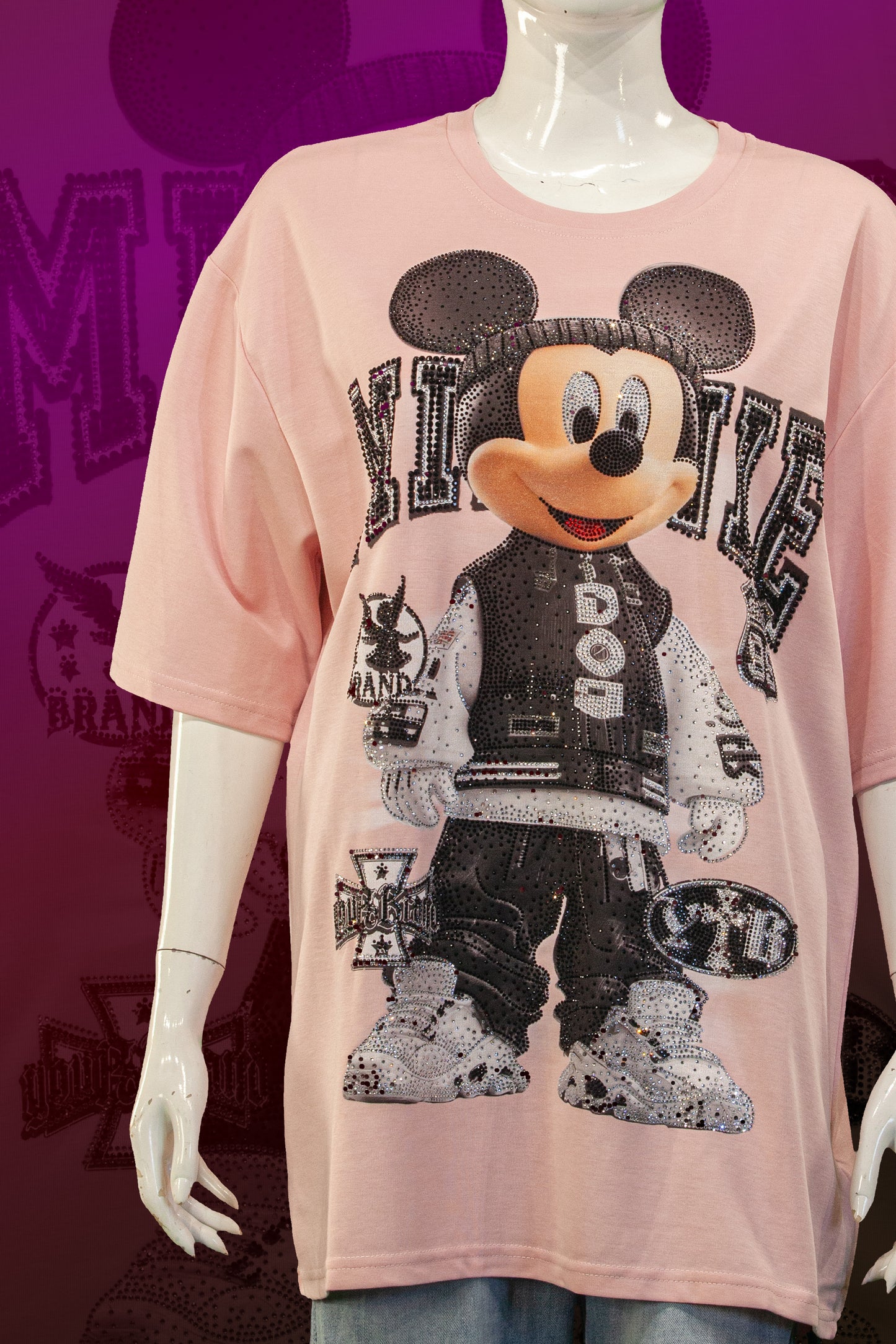 T-Shirt Premium Motif Mickey in The Hood