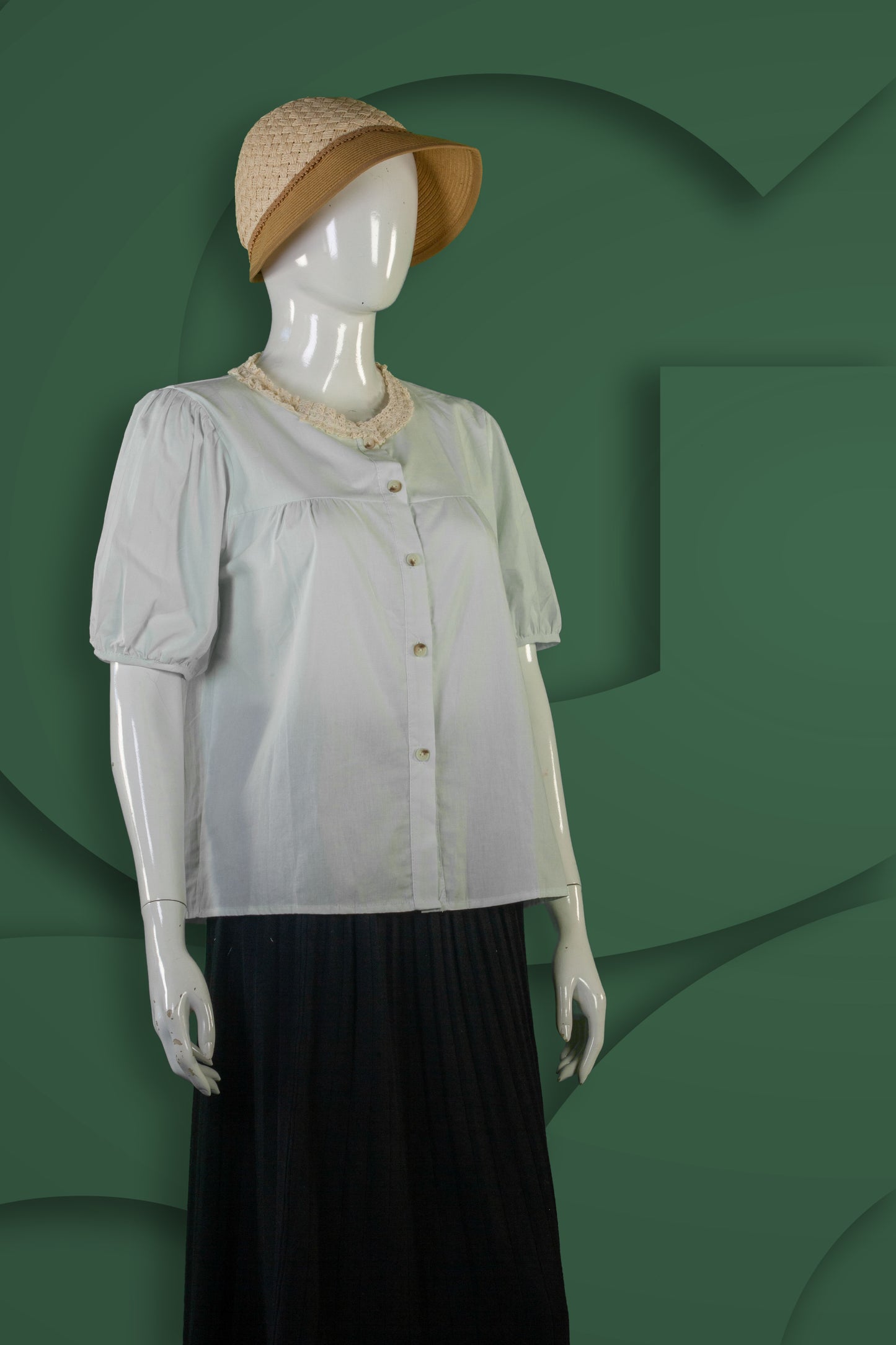 Blouse Motif Renda Leher