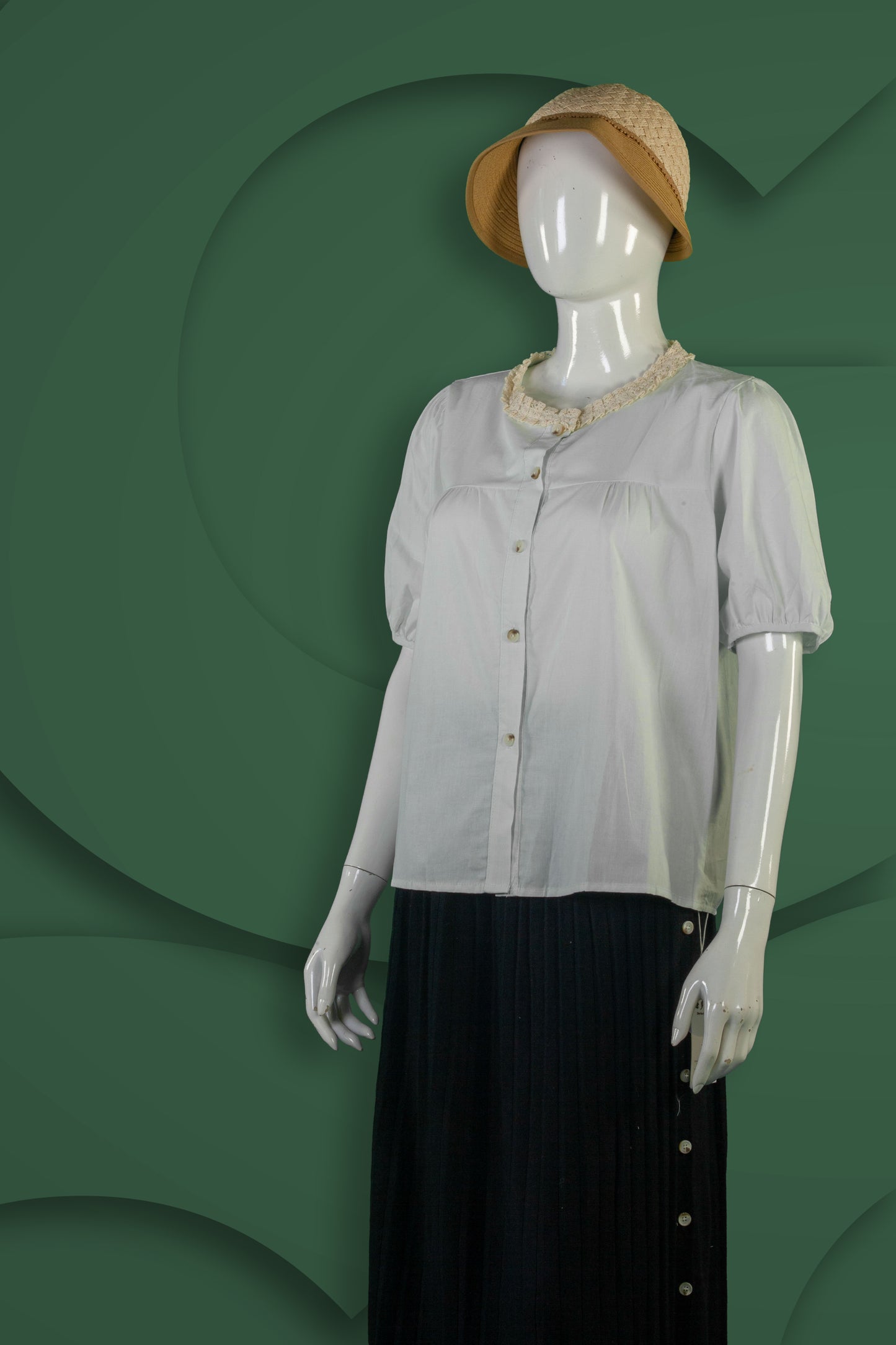 Blouse Motif Renda Leher