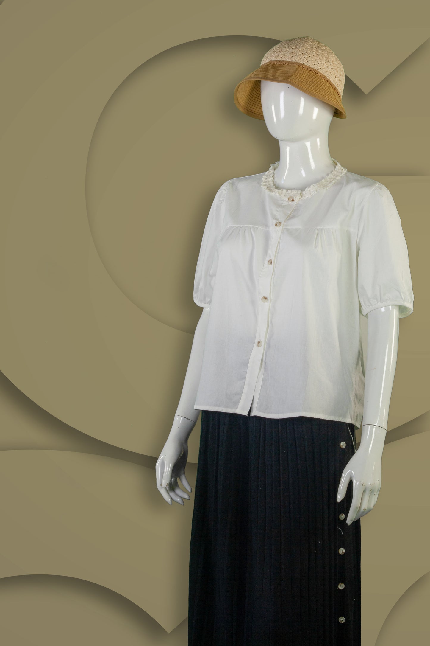 Blouse Motif Renda Leher