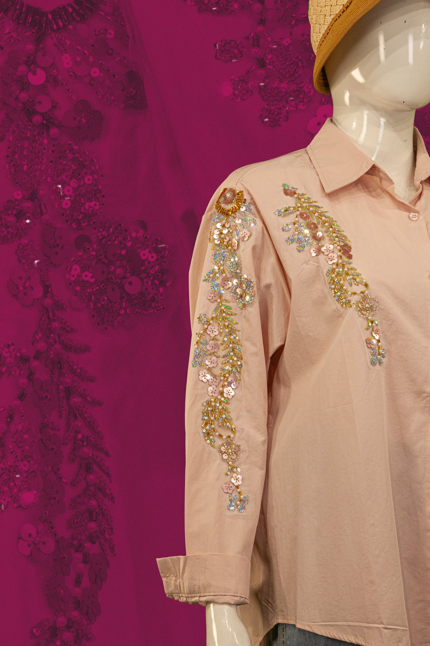 Kemeja Tangan Panjang Motif Ornamen
