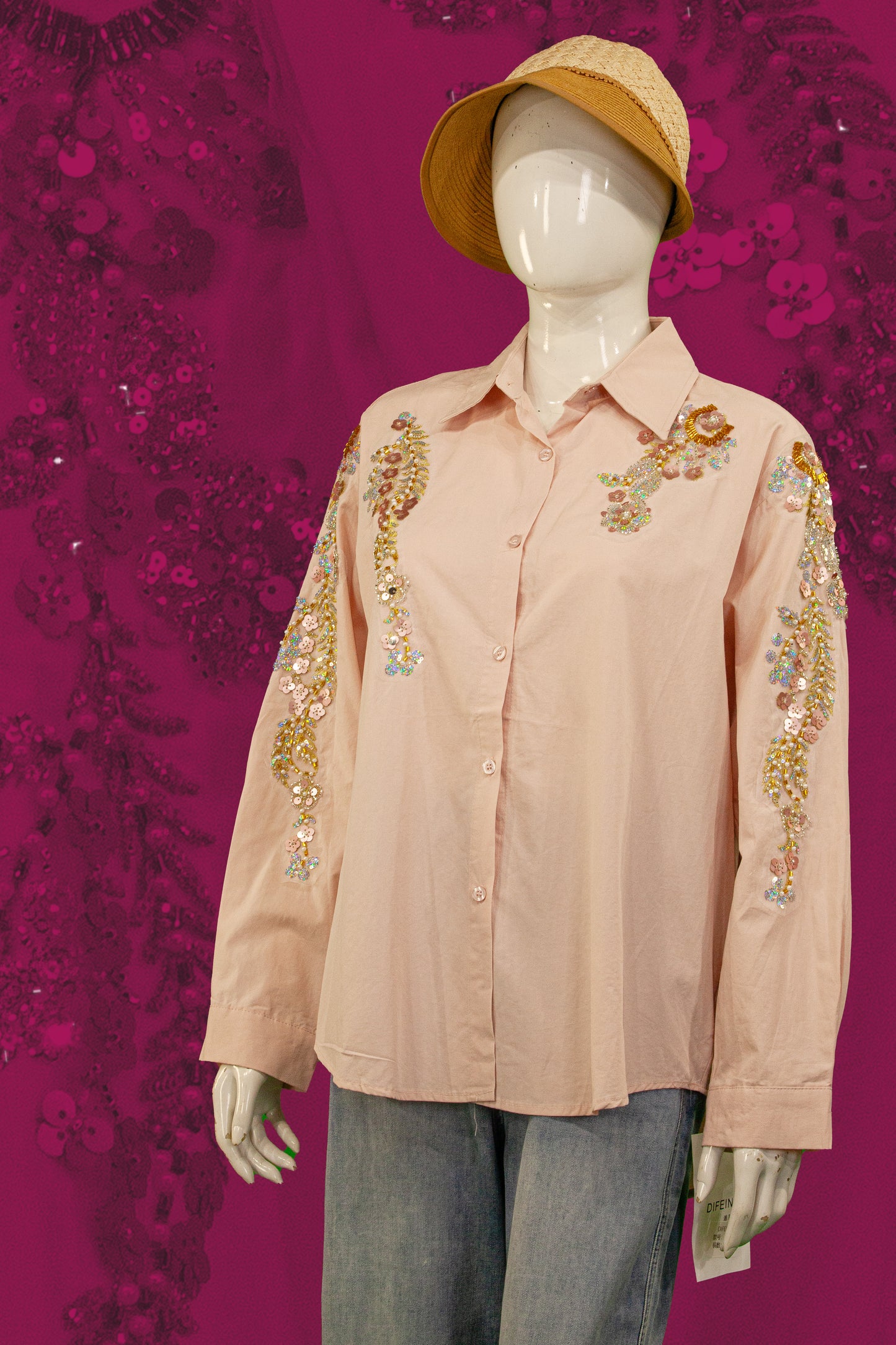 Kemeja Tangan Panjang Motif Ornamen