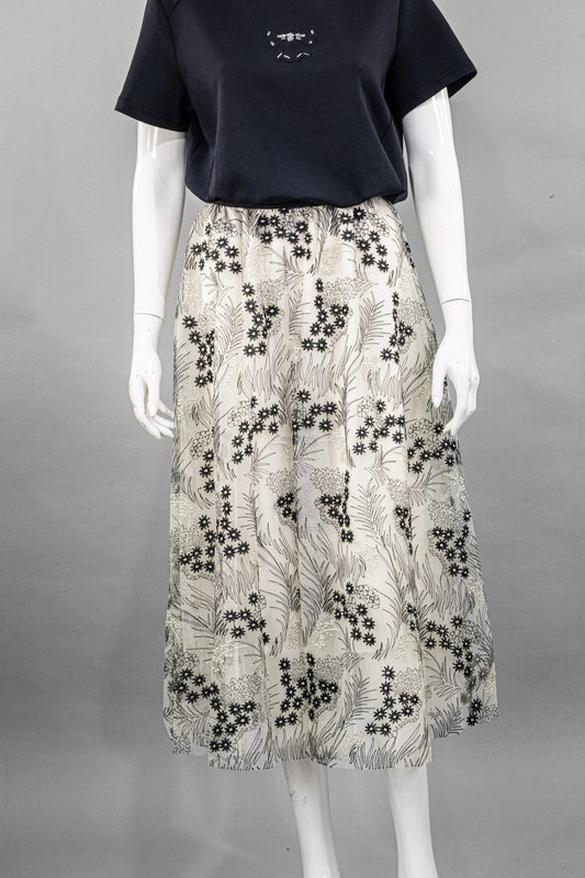 Rok Tile Bordir Bunga