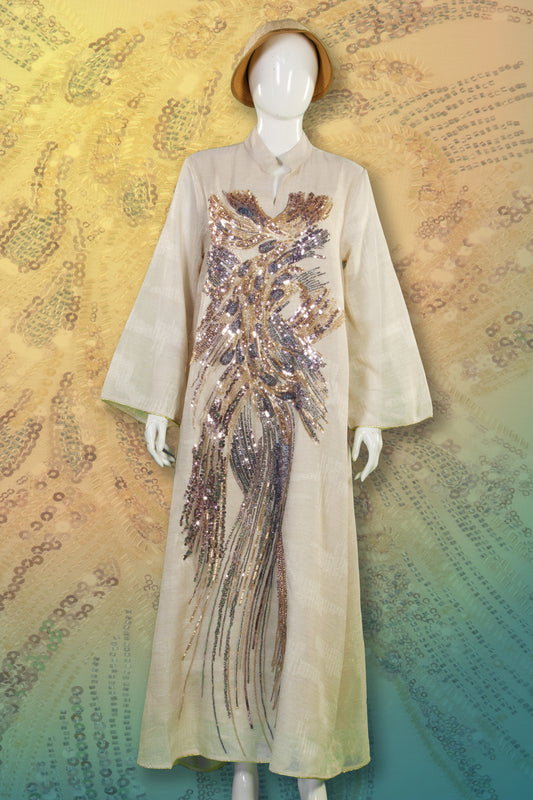 Kaftan Motif Phoenix Tail