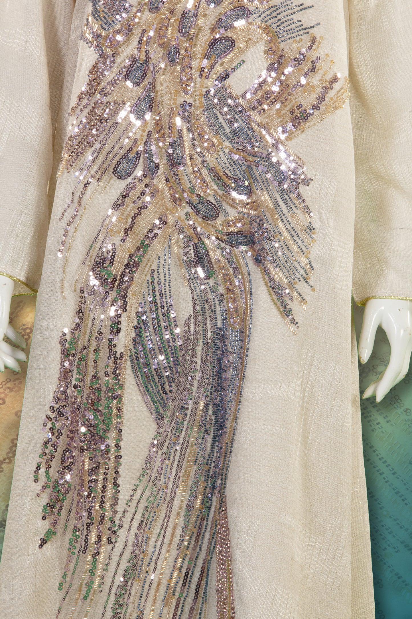 Kaftan Motif Phoenix Tail