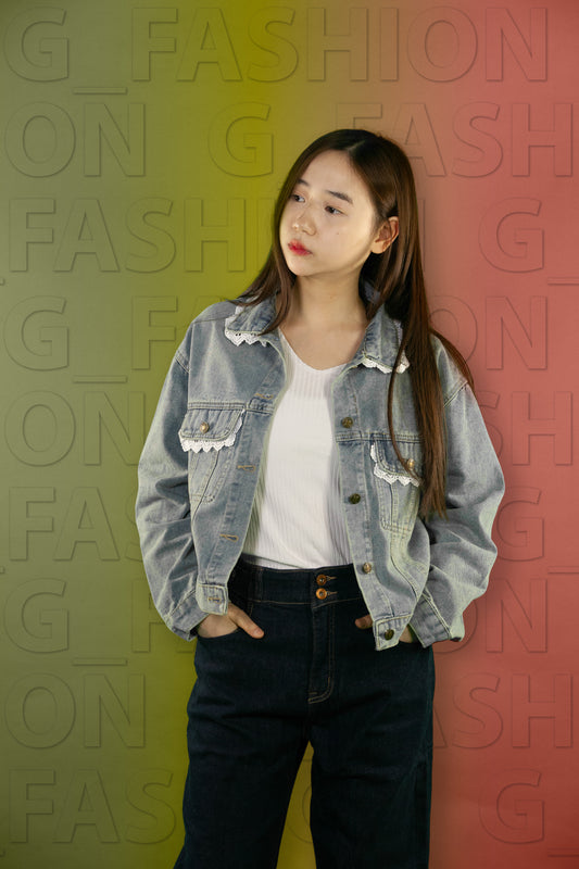 Jaket Jeans Renda Kantong