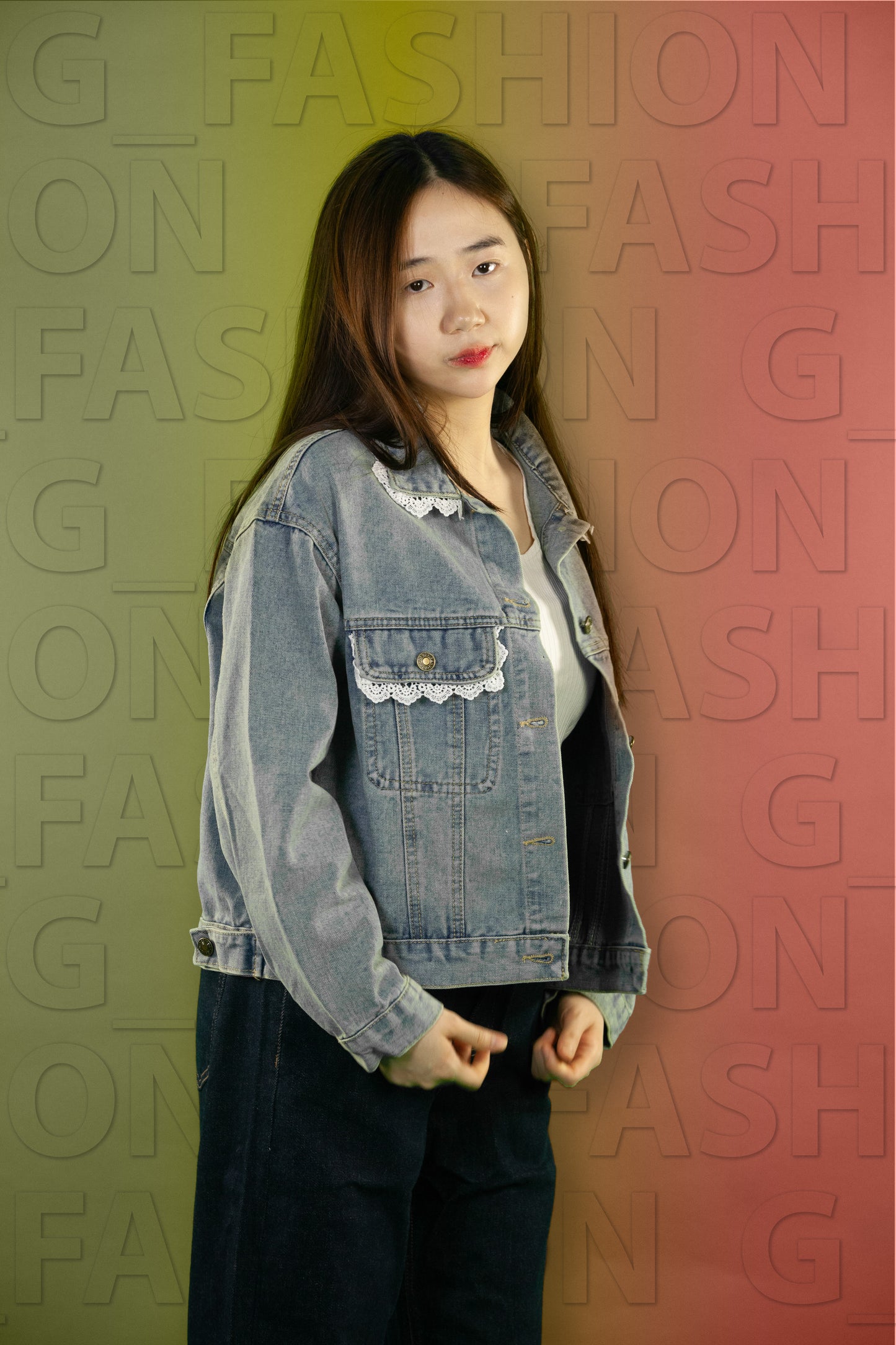 Jaket Jeans Renda Kantong