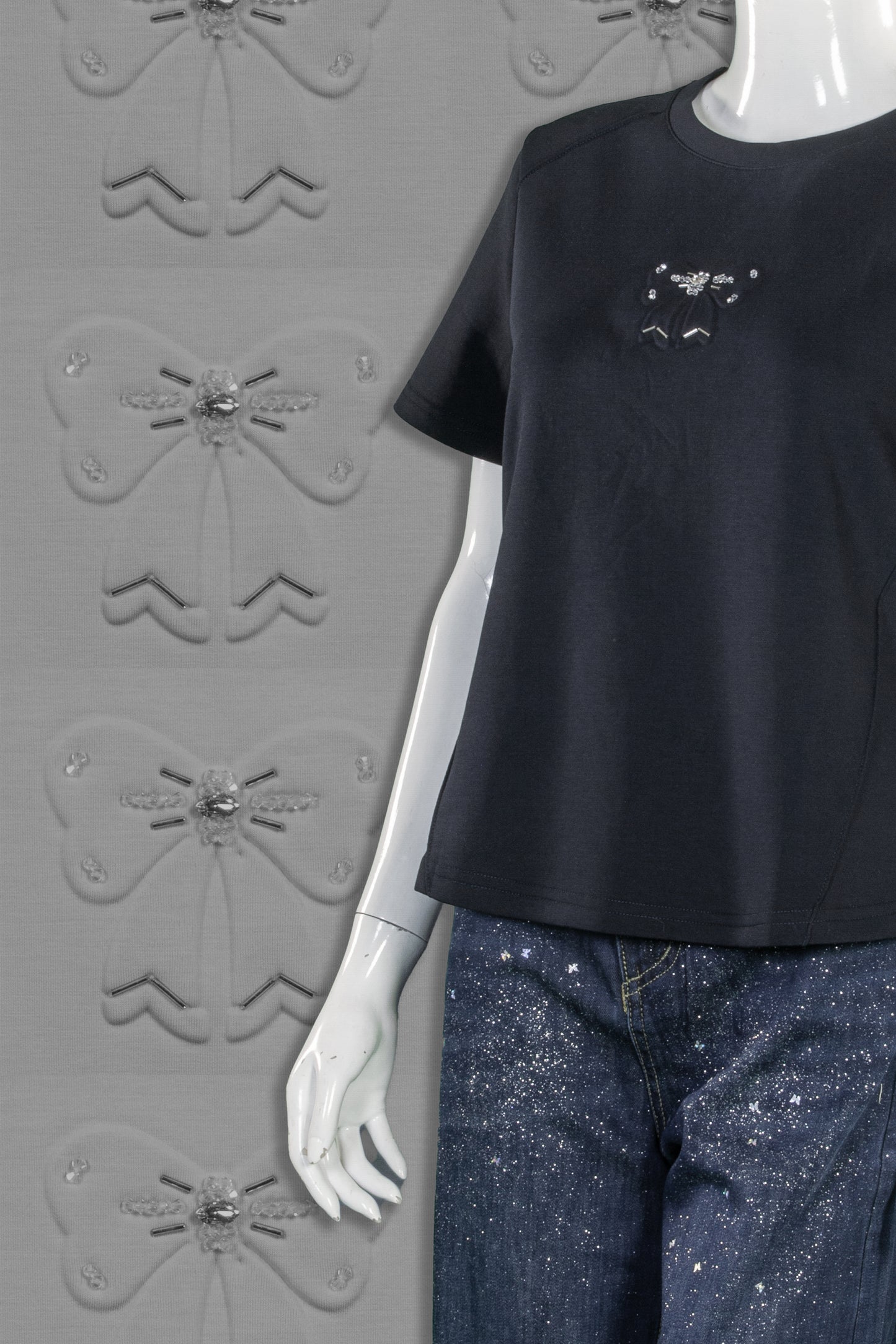 T-Shirt Serat Bambu Motif Pita