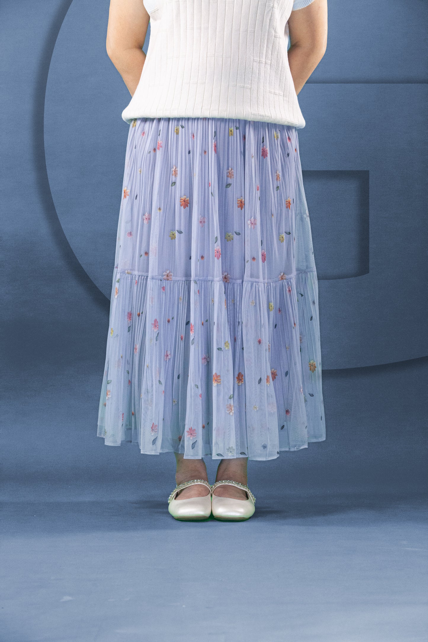 Rok Tutu Motif Bunga