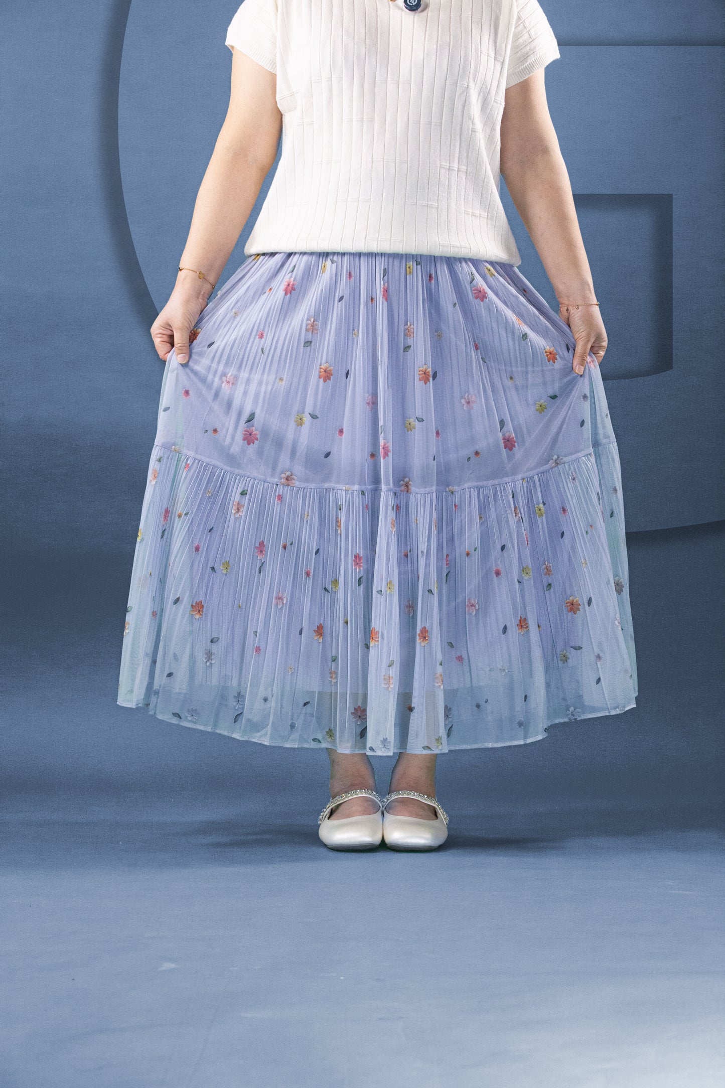 Rok Tutu Motif Bunga