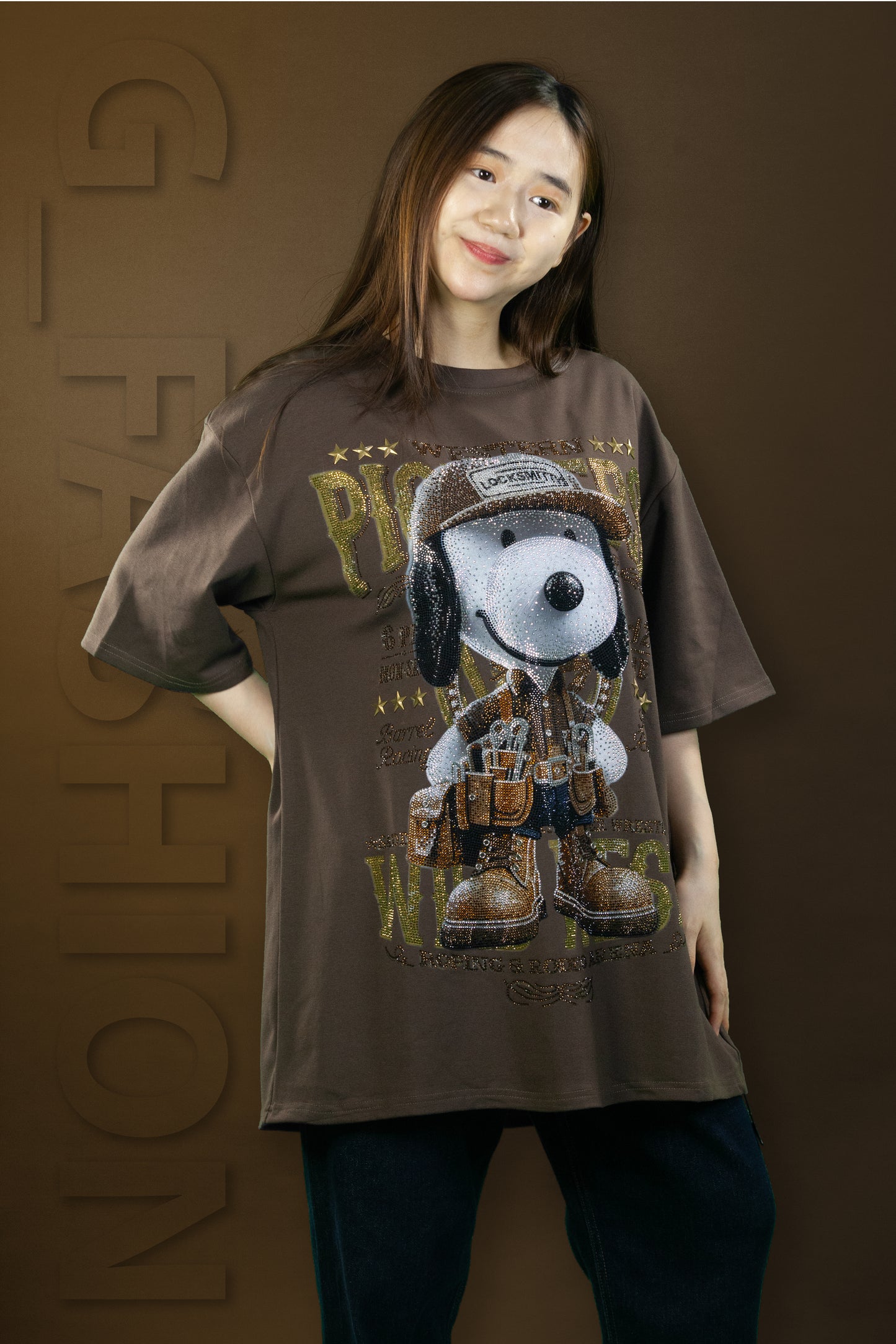 T-Shirt Premium Motif Snoopy Locksmith